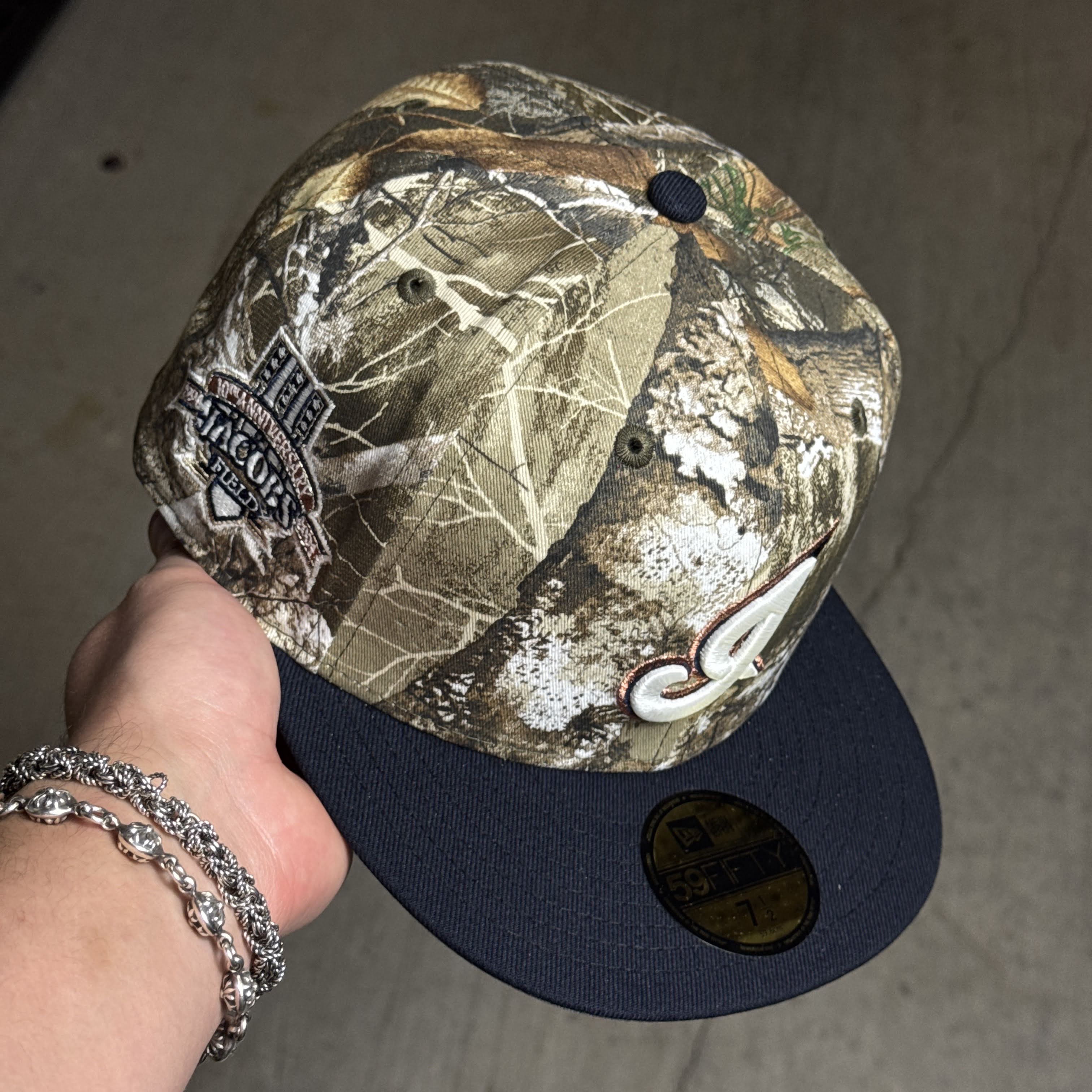 NWT 1/2 Realtree Cleveland Indians Jacobs Field  59fifty New Era Fitted Hat Cap