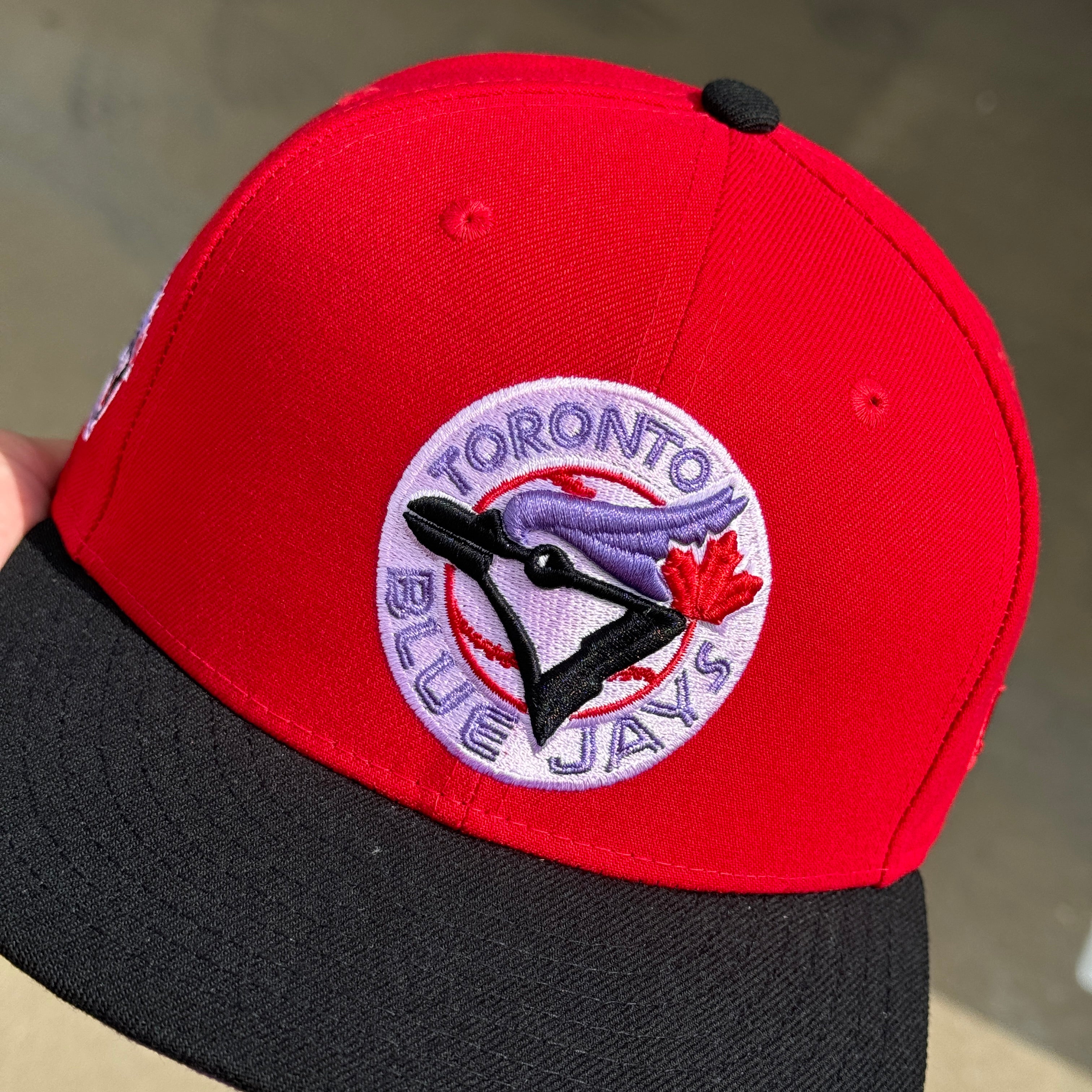 USED 1/8 Red Toronto Blue Jays Montreal 20th Anniversary 59fifty New Era Fitted Hat Cap