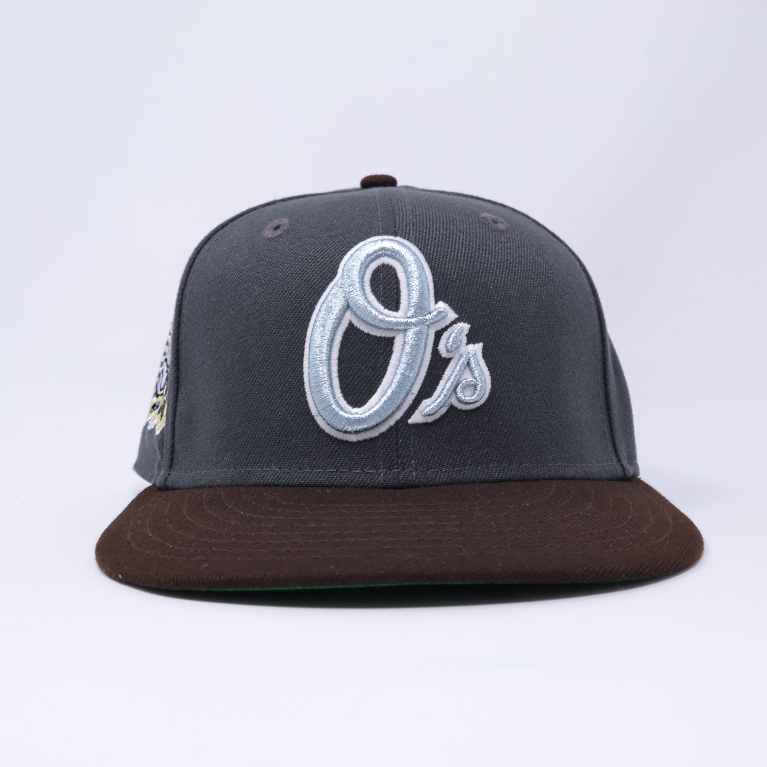 USED 7 Gray Baltimore Orioles 50th anniversary 59fifty New Era Fitted Hat Cap