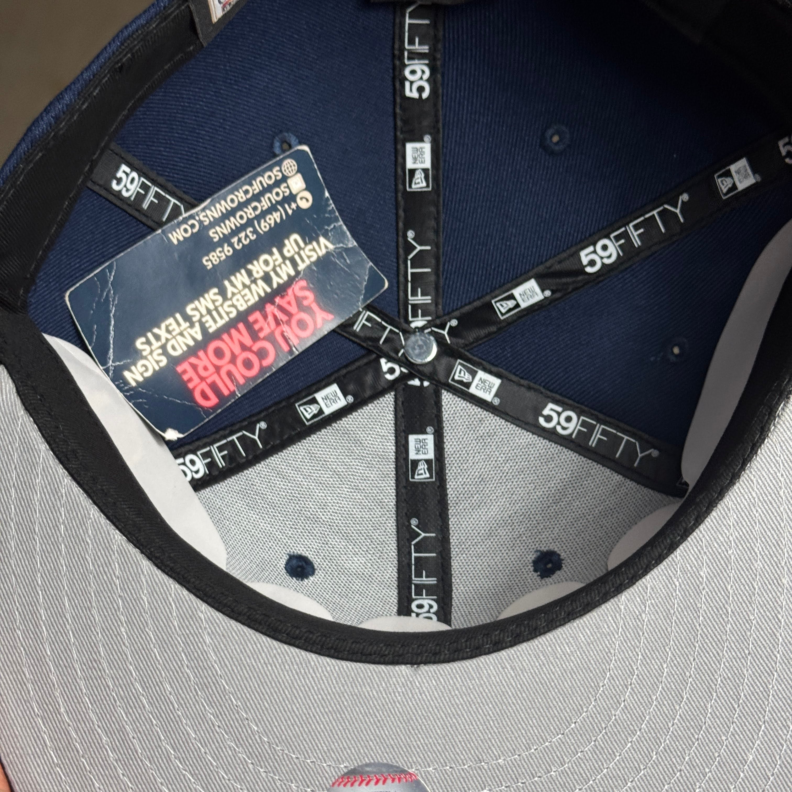 NWT 1/2 Navy Atlanta Braves 1999 World Series 59fifty New Era Fitted Hat Cap