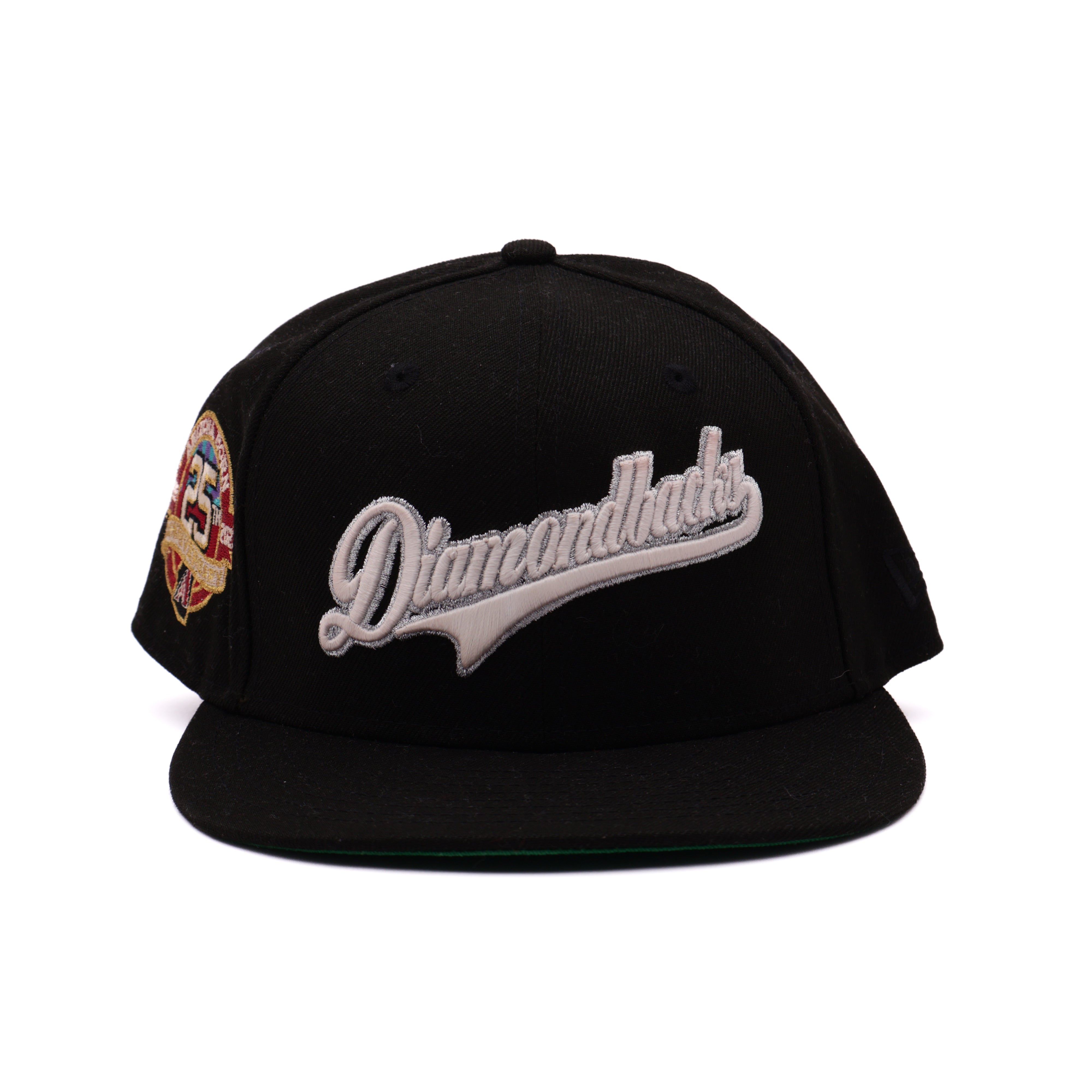 USED 5/8 Black Arizona Diamondbacks 25th Anniversary 59fifty New Era Fitted Hat Cap