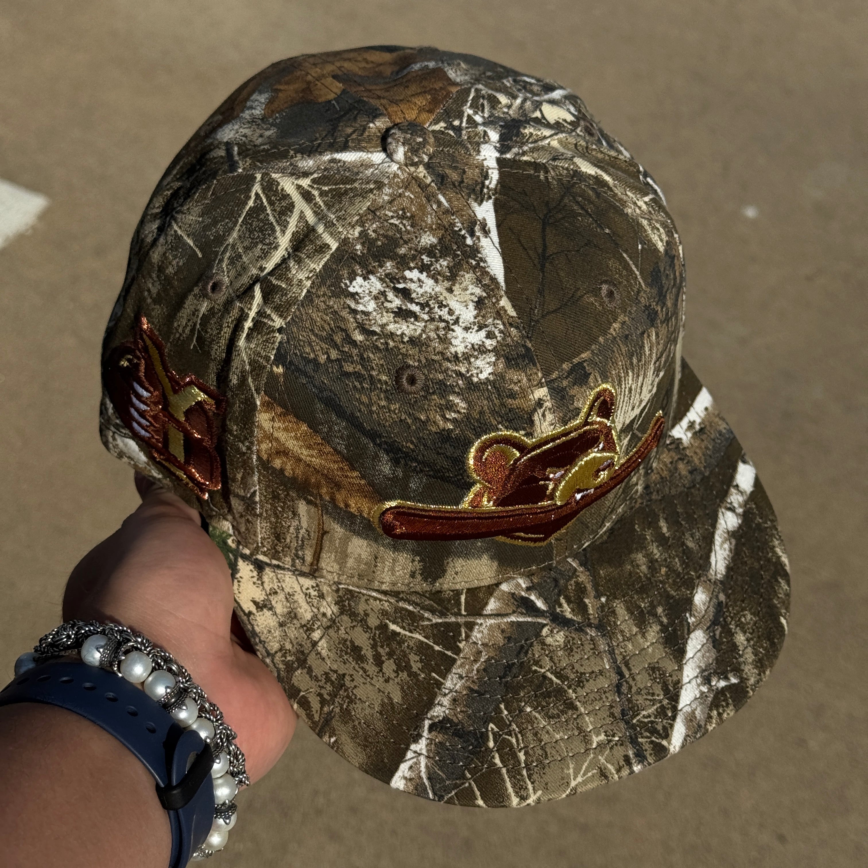 USED 1/2 Realtree Camo Yakima Bears Minor League 59fifty New Era Fitted Hat Cap