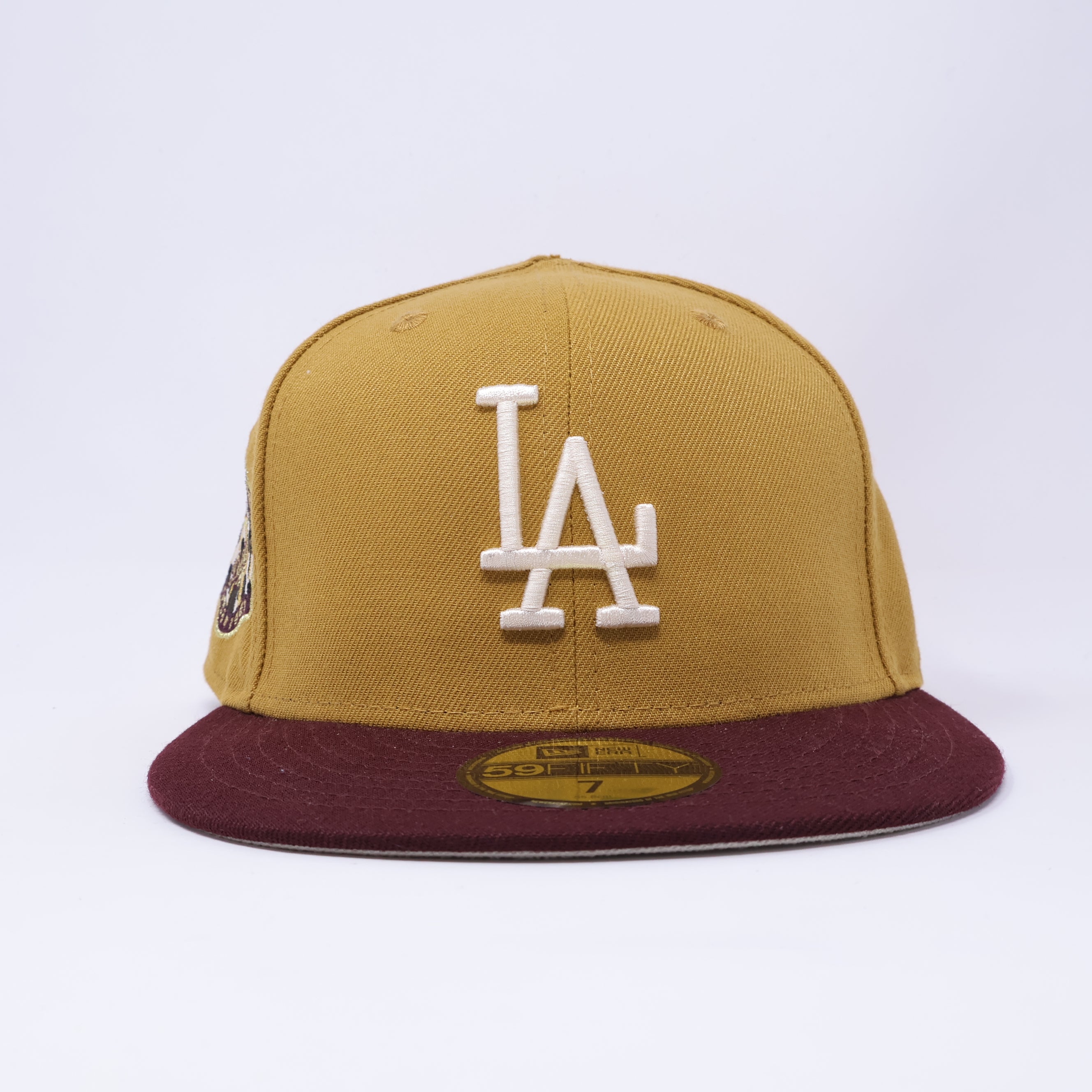 NWT 7 Khaki Los Angeles Dodgers First Home 59fifty New Era Fitted Hat Cap
