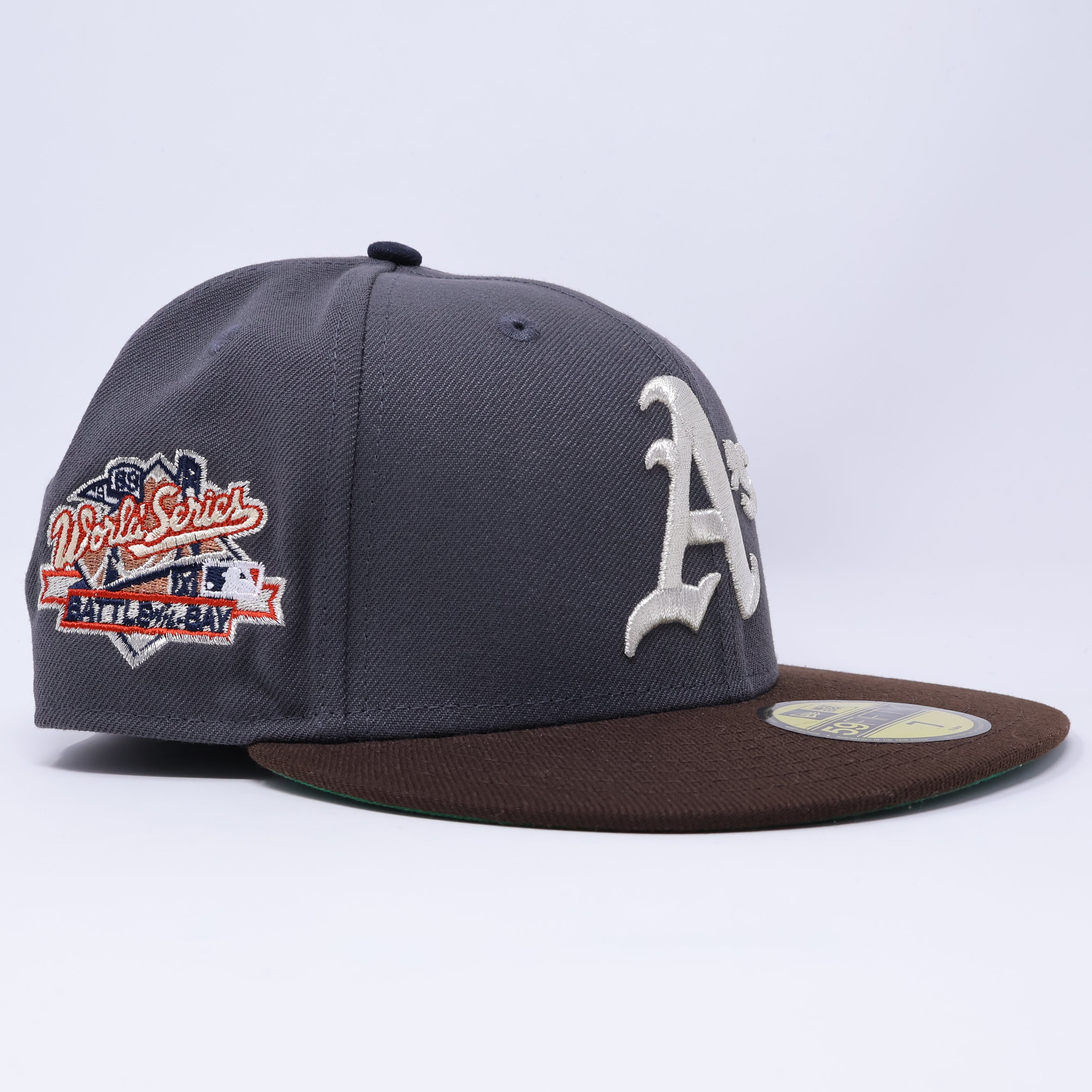 NWT 7 Gray Oakland Athletics 1989 World Series 59fifty New Era Fitted Hat Cap