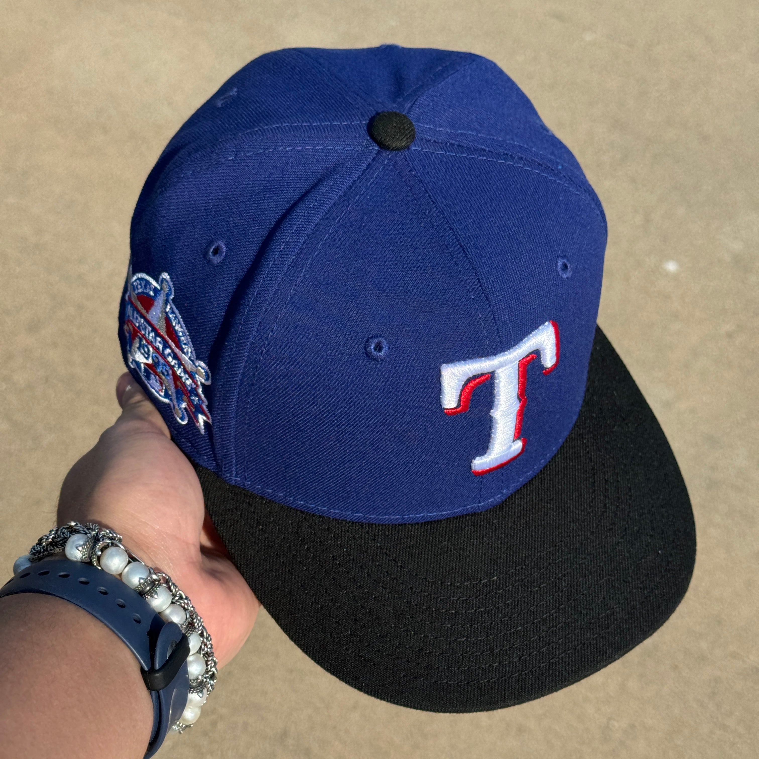 USED 1/8 Blue Dallas Texas Rangers 1995 All Star Game 59fifty New Era Fitted Hat Cap