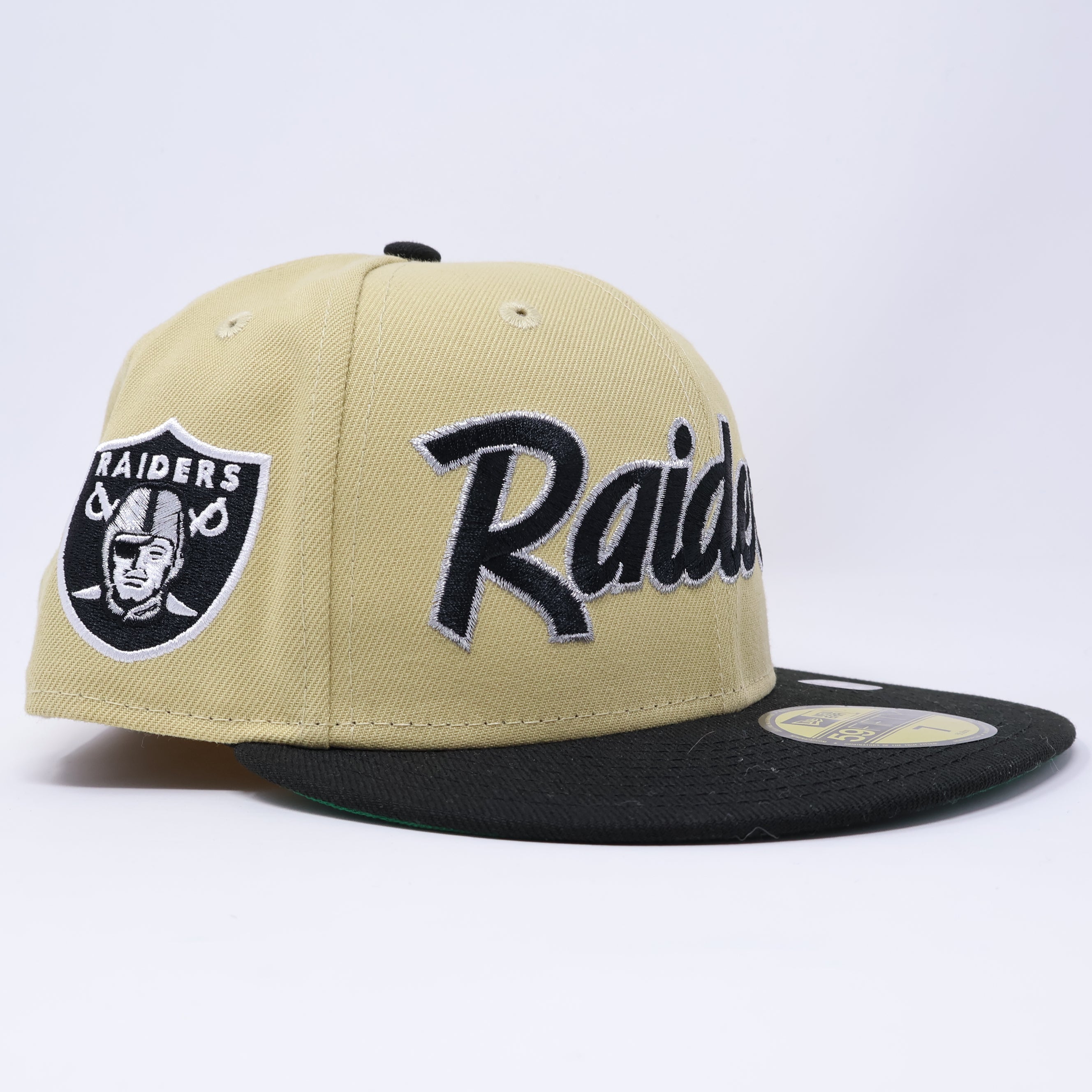 NWT 7 Khaki Las Vegas Raiders NFL 59fifty New Era Fitted Hat Cap
