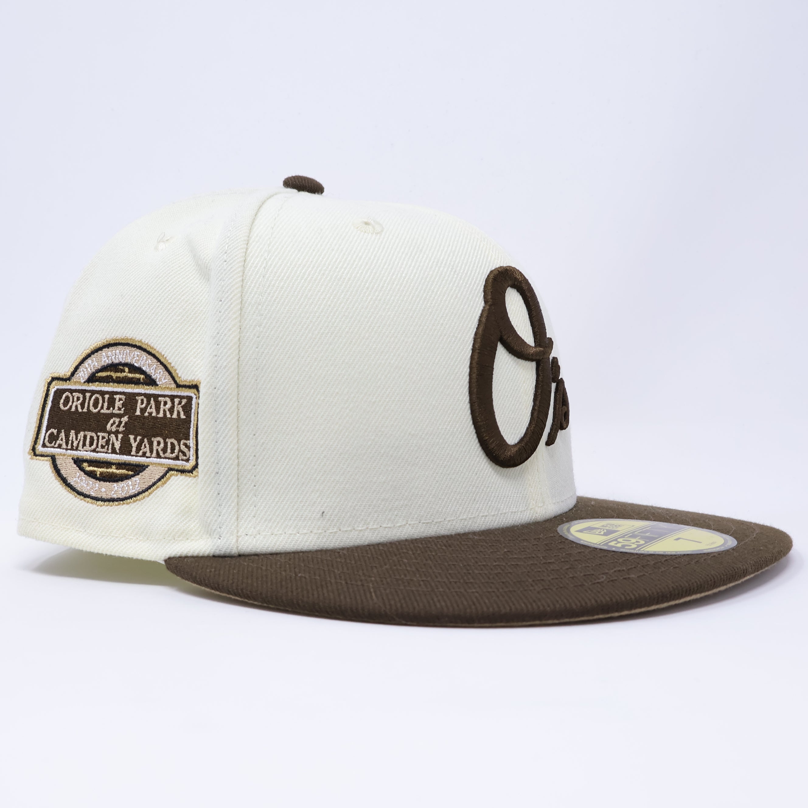 NWT 7 Chrome Baltimore Orioles Camden Yards 59fifty New Era Fitted Hat Cap