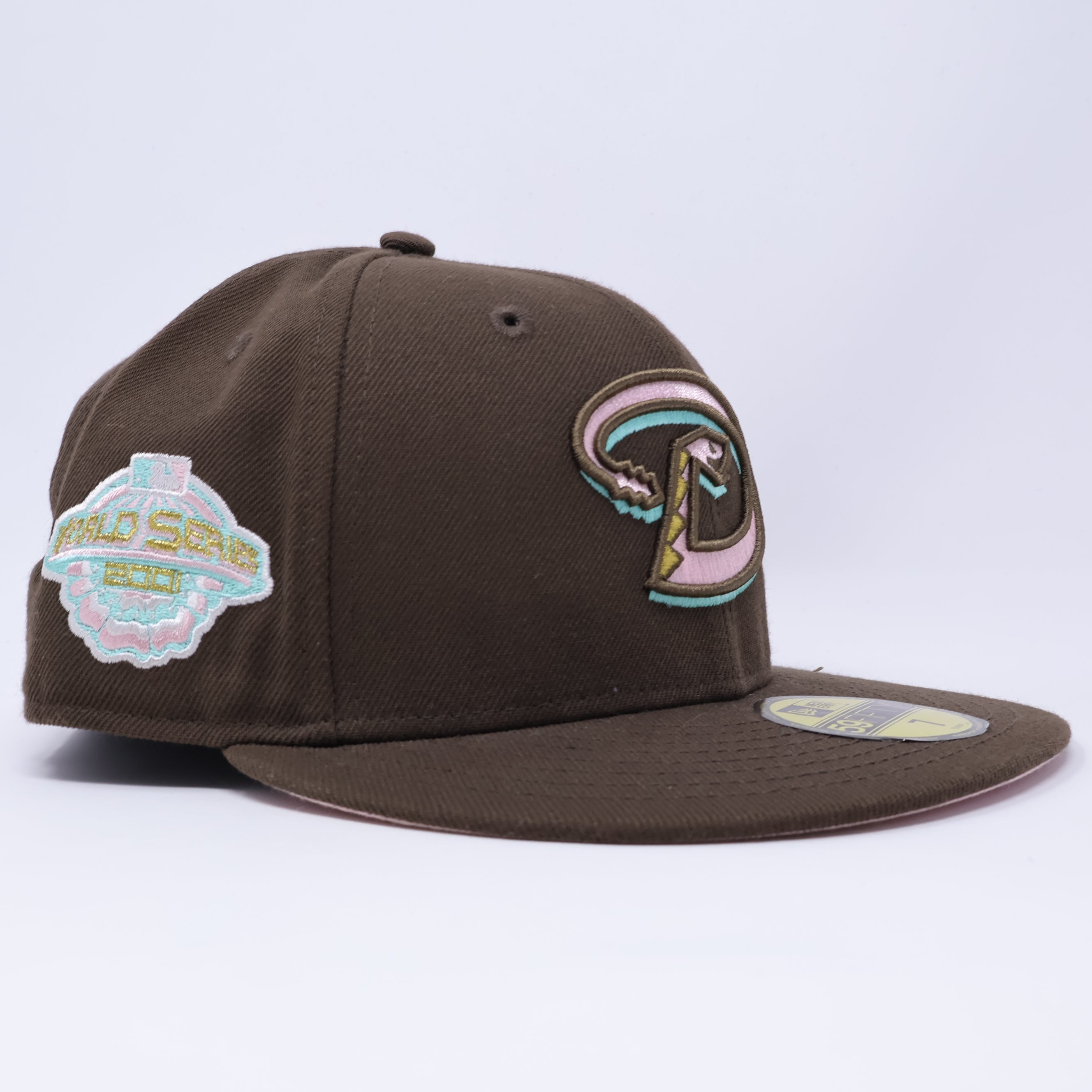 NWT 7 Brown Arizona Diamondbacks 2001 World Series 59fifty New Era Fitted Hat Cap