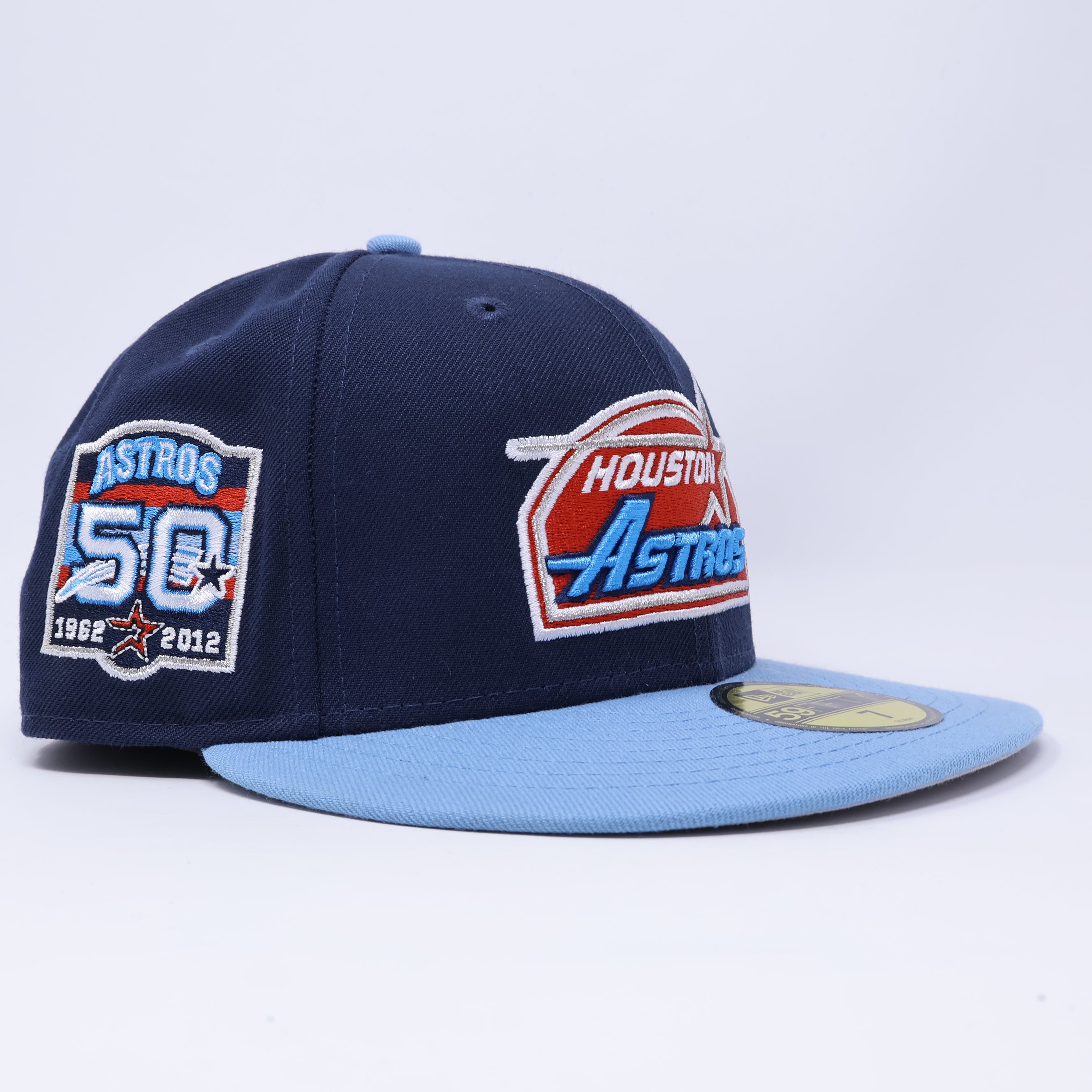 NWT 7 Navy Houston Astros 50th Anniversary 59fifty New Era Fitted Hat Cap