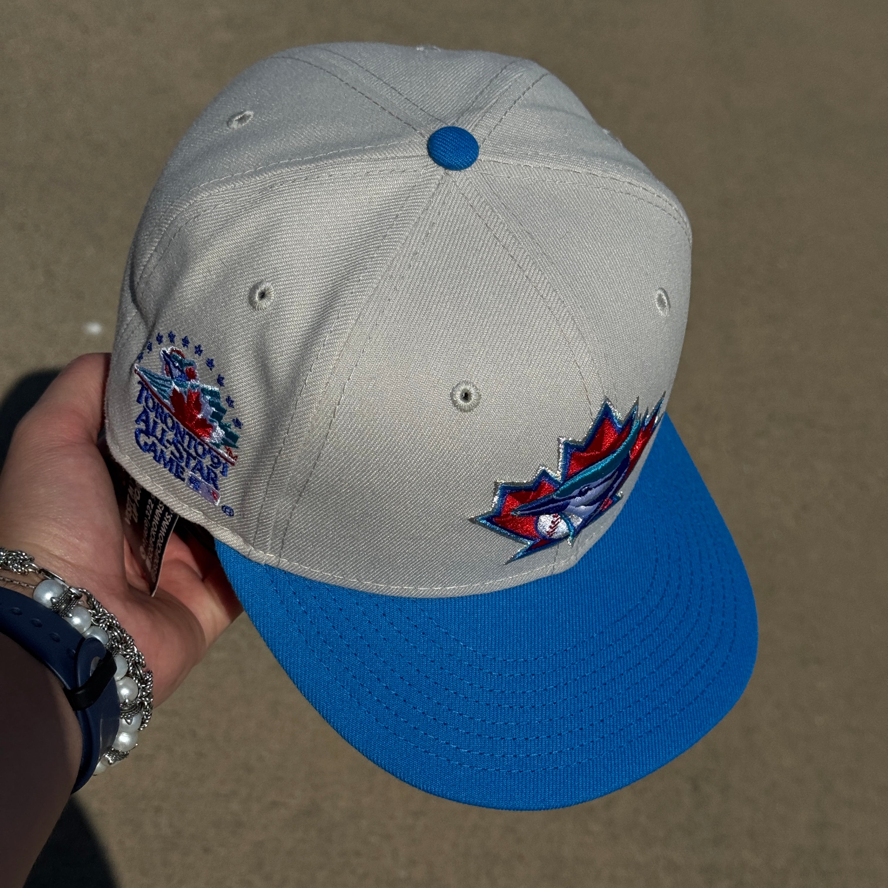 USED 1/4 Stone Toronto Blue Jays '91 All Star Game 59fifty New Era Fitted Hat Cap