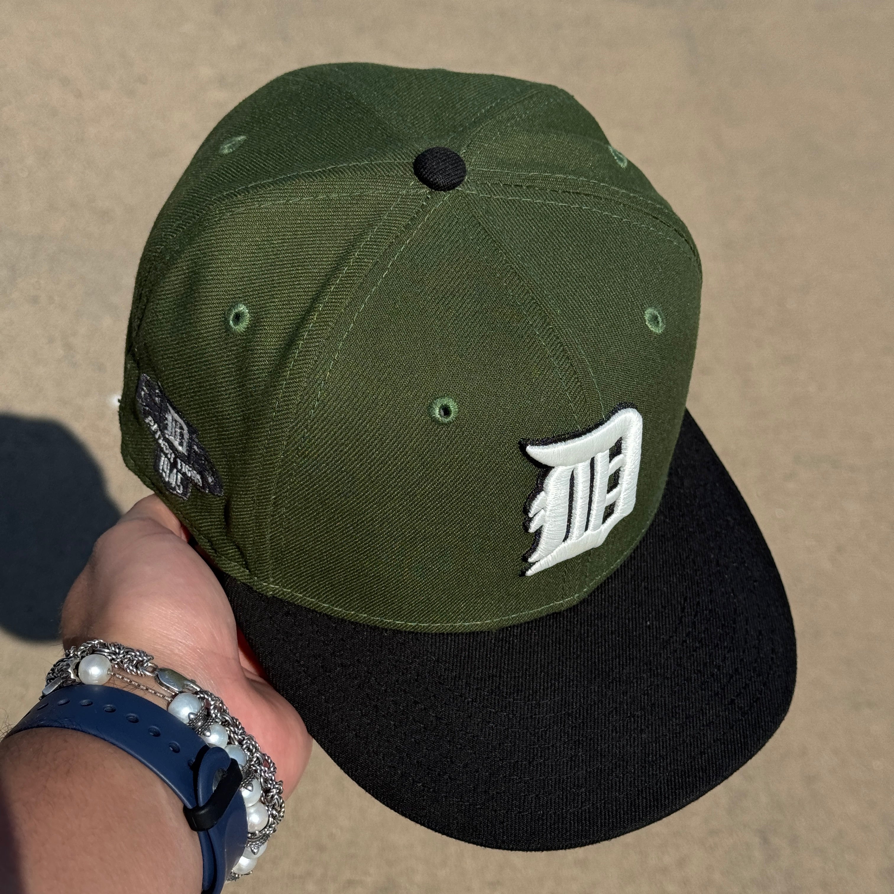 USED 1/4 Green Detroit Tigers 1945 Year 59fifty New Era Fitted Hat Cap