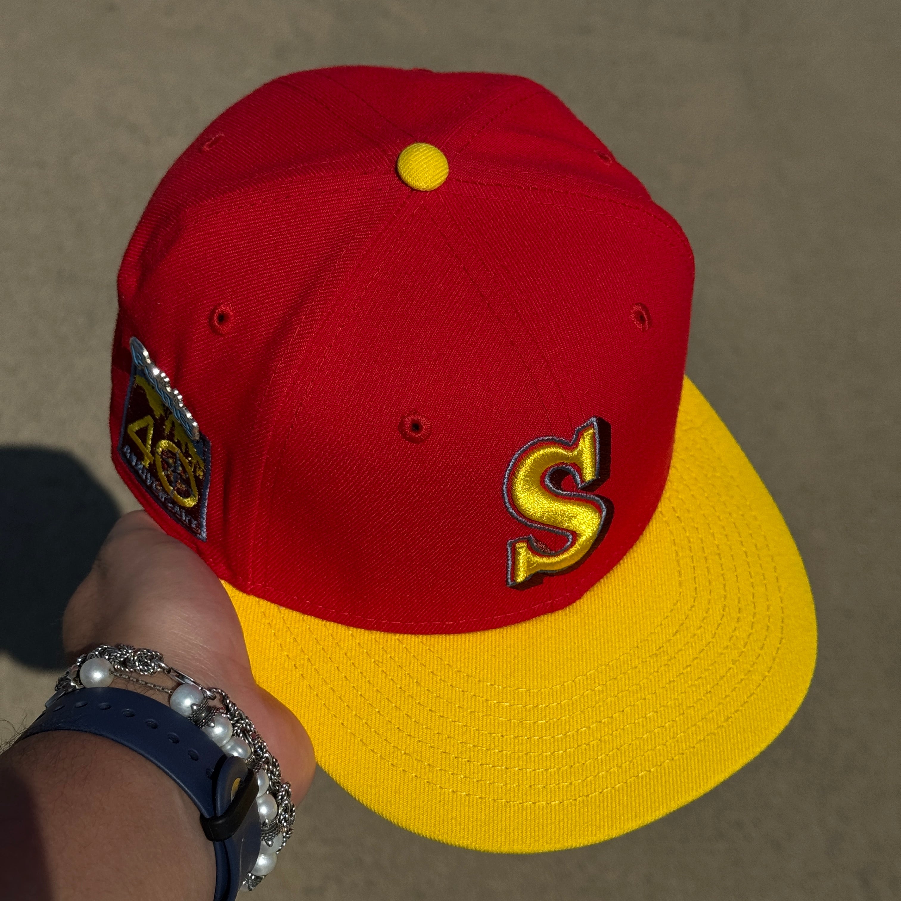 USED 1/8 Red Seattle Mariners 40th Anniversary 59fifty New Era Fitted Hat Cap