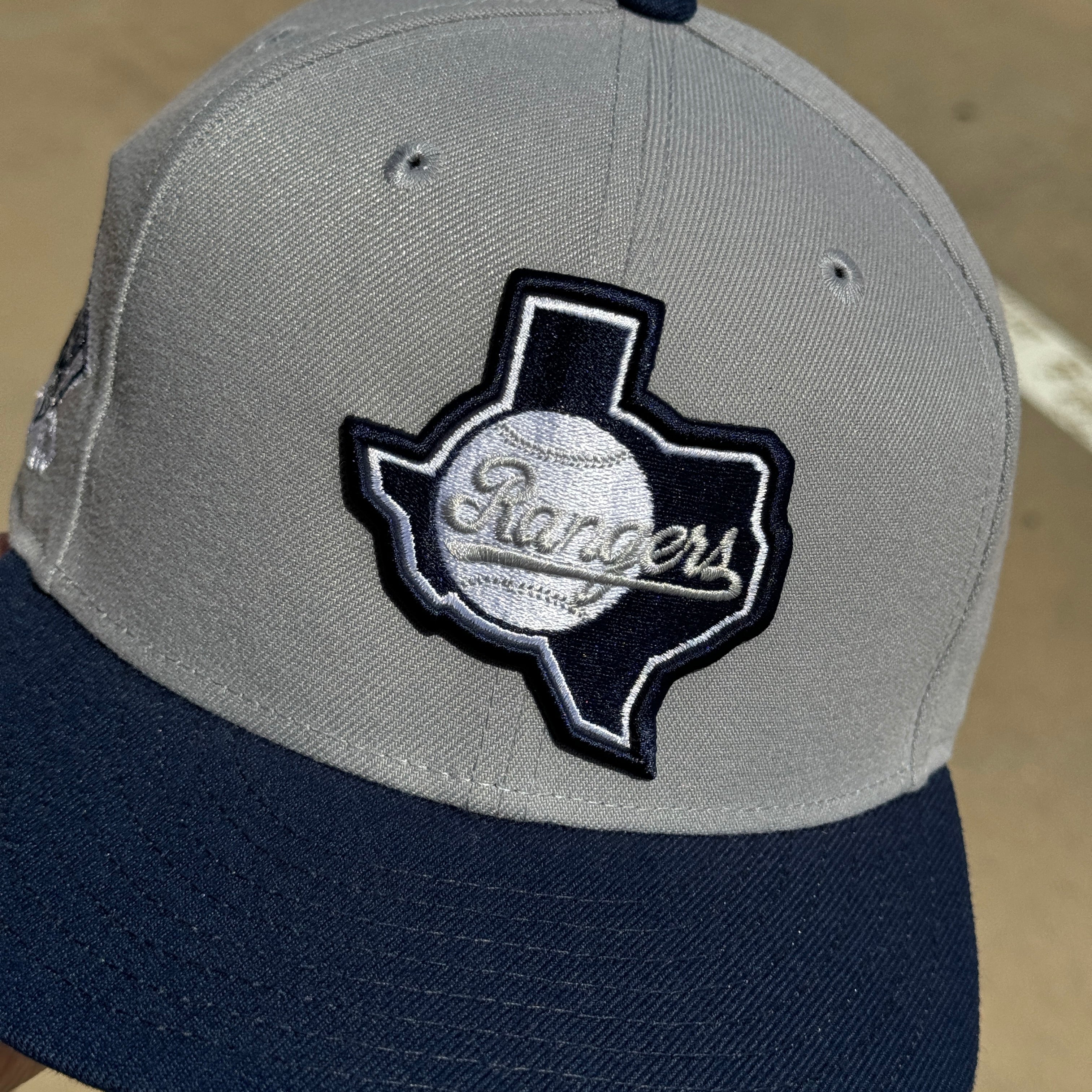 USED 1/8 Gray Dallas Texas Rangers Arlington Stadium 59fifty New Era Fitted Hat Cap