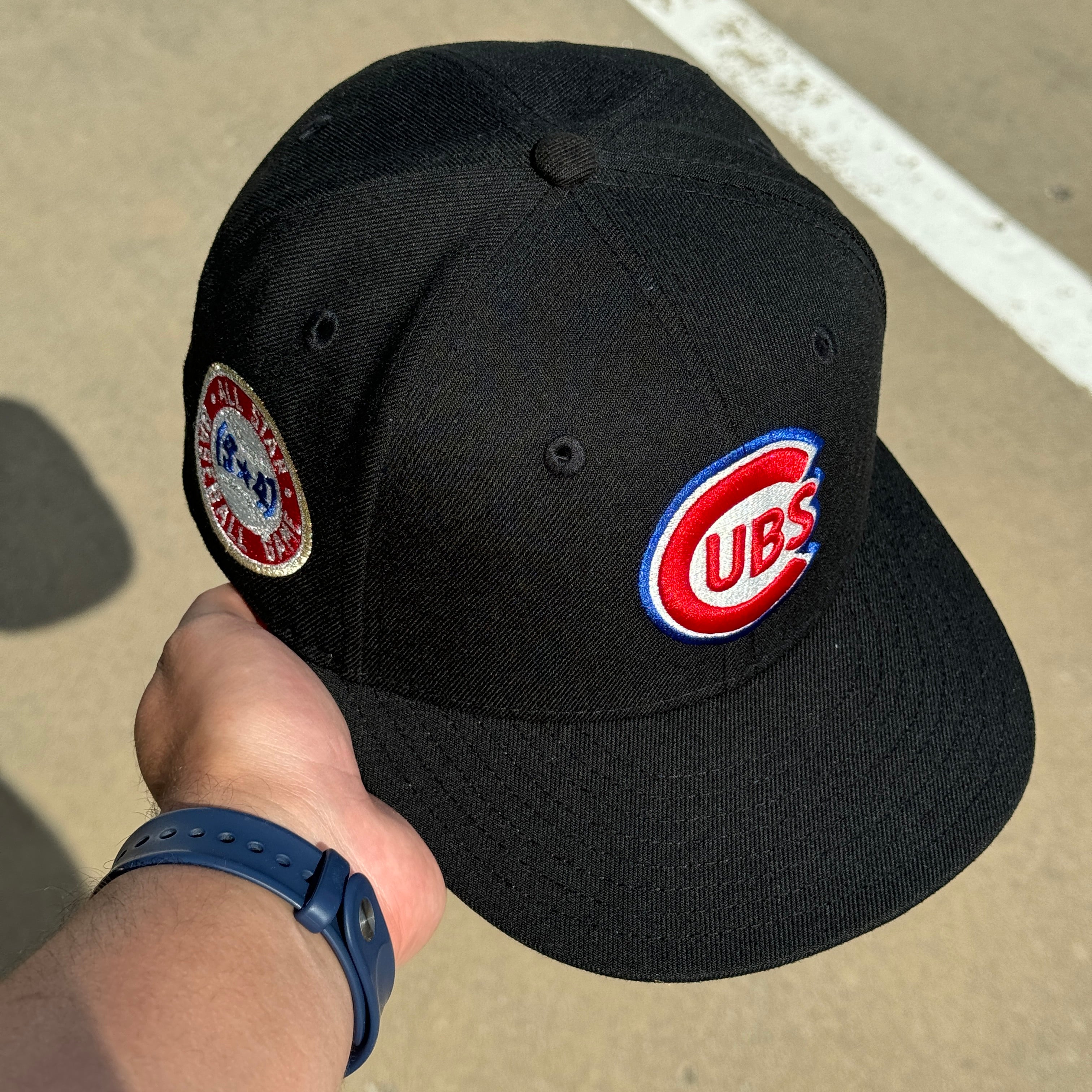 USED 1/8 Black Chicago Cubs 1947 All Star Game 59fifty New Era Fitted Hat Cap