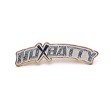 Various No X Batty Script Pin