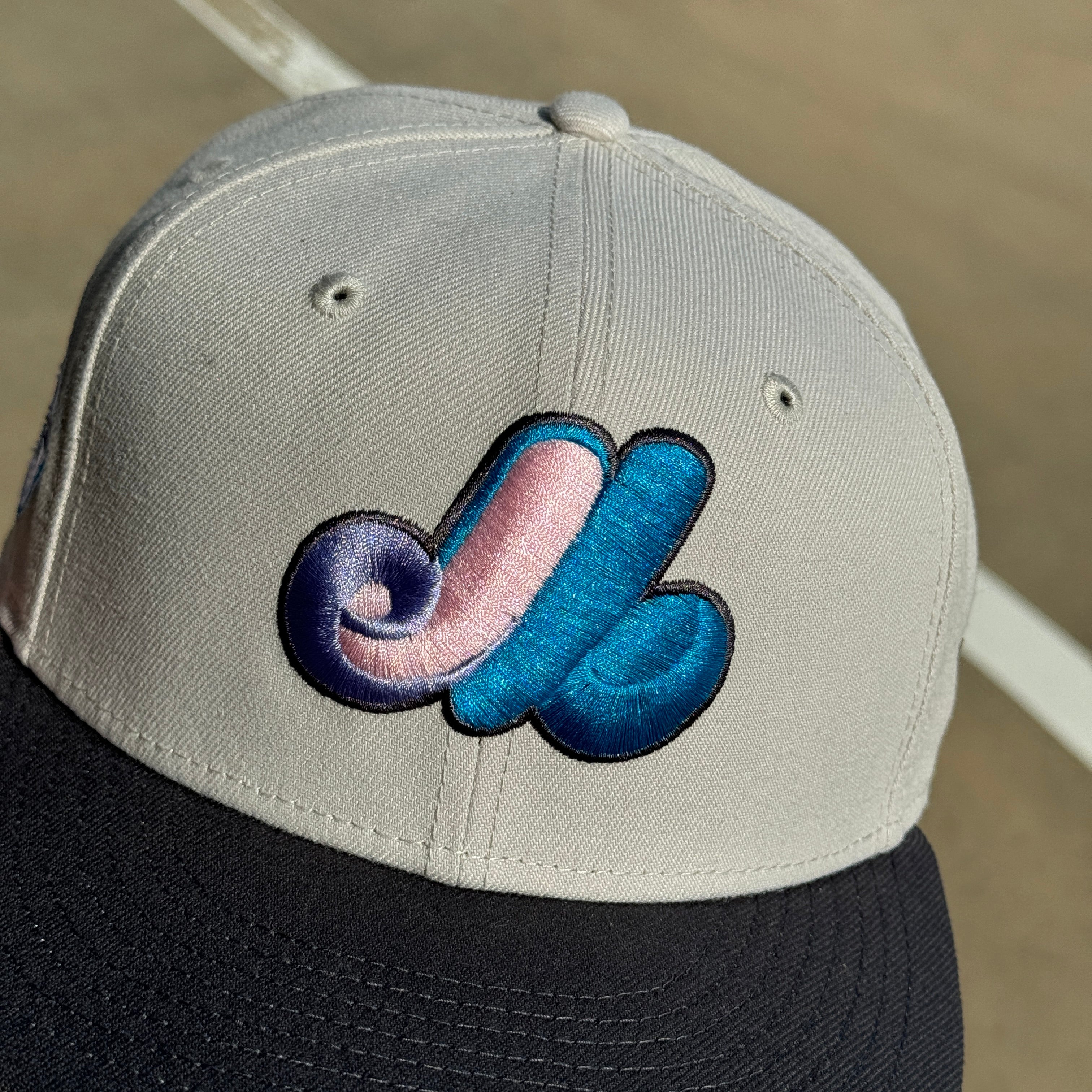 USED 1/8 Stone Montreal Toronto Expos 35th Anniversary 59fifty New Era Fitted Hat Cap