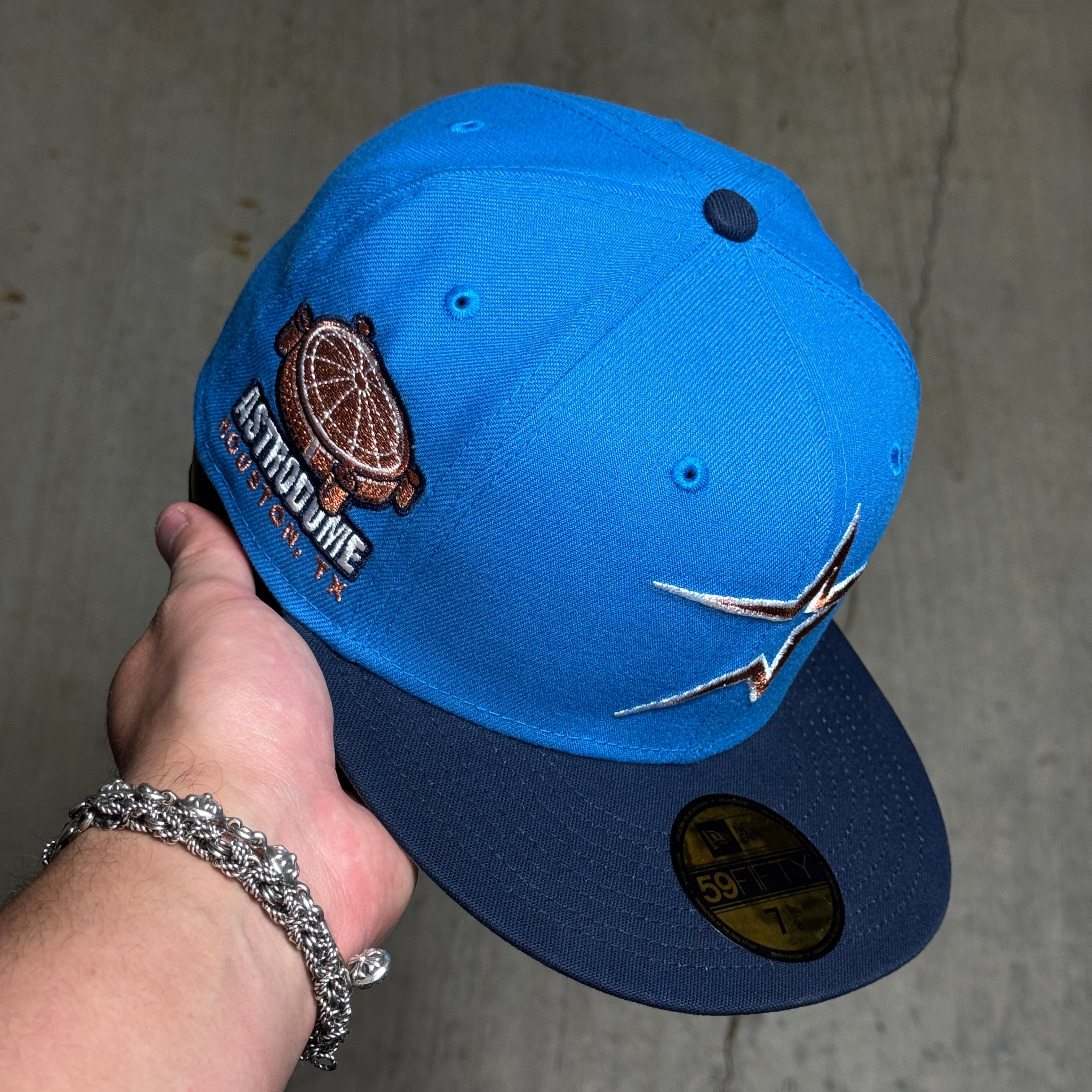 NWT 1/8 Blue Houston Astros Astrodome 59fifty New Era Fitted Hat Cap