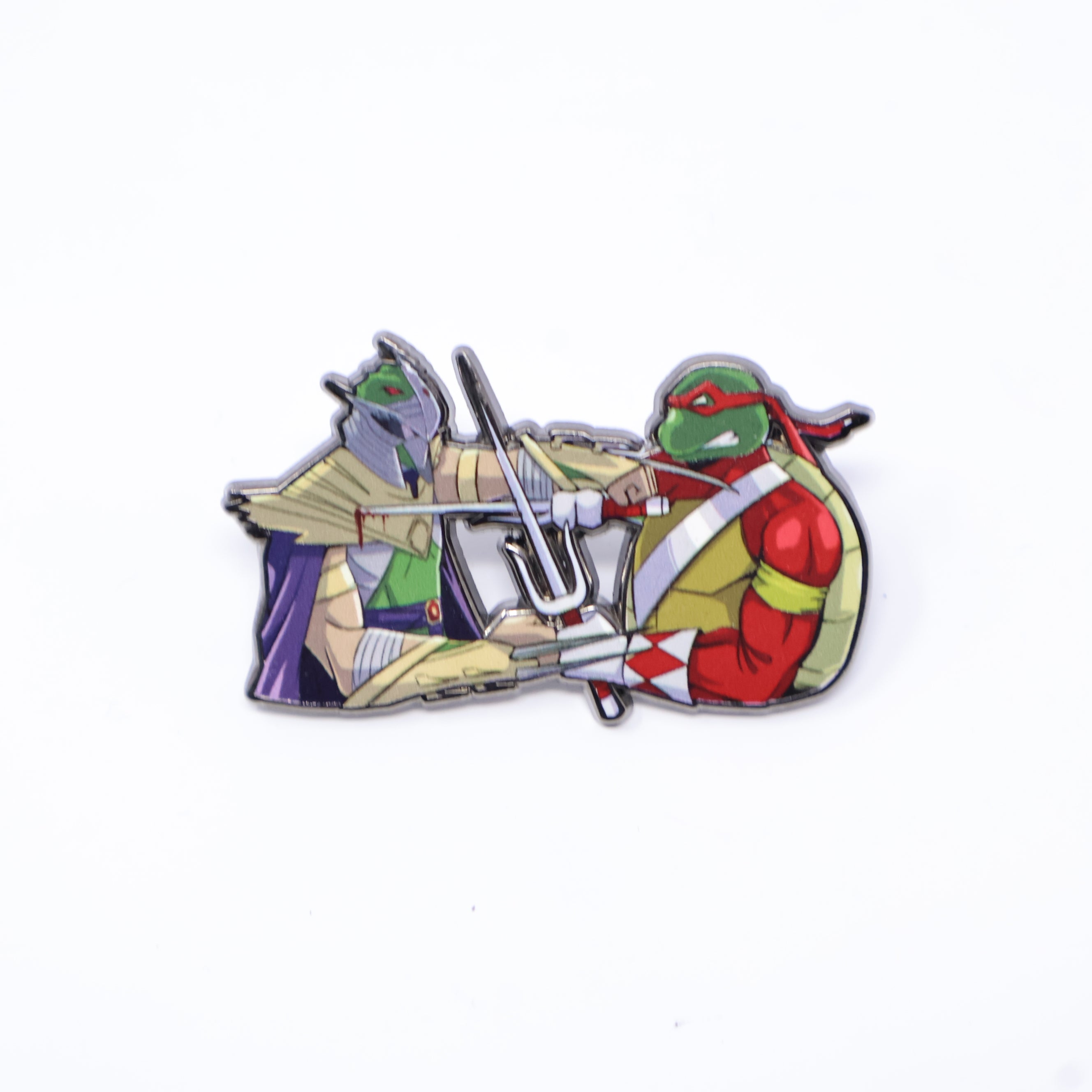 Raphael vs Shredder MLB Logo Pin
