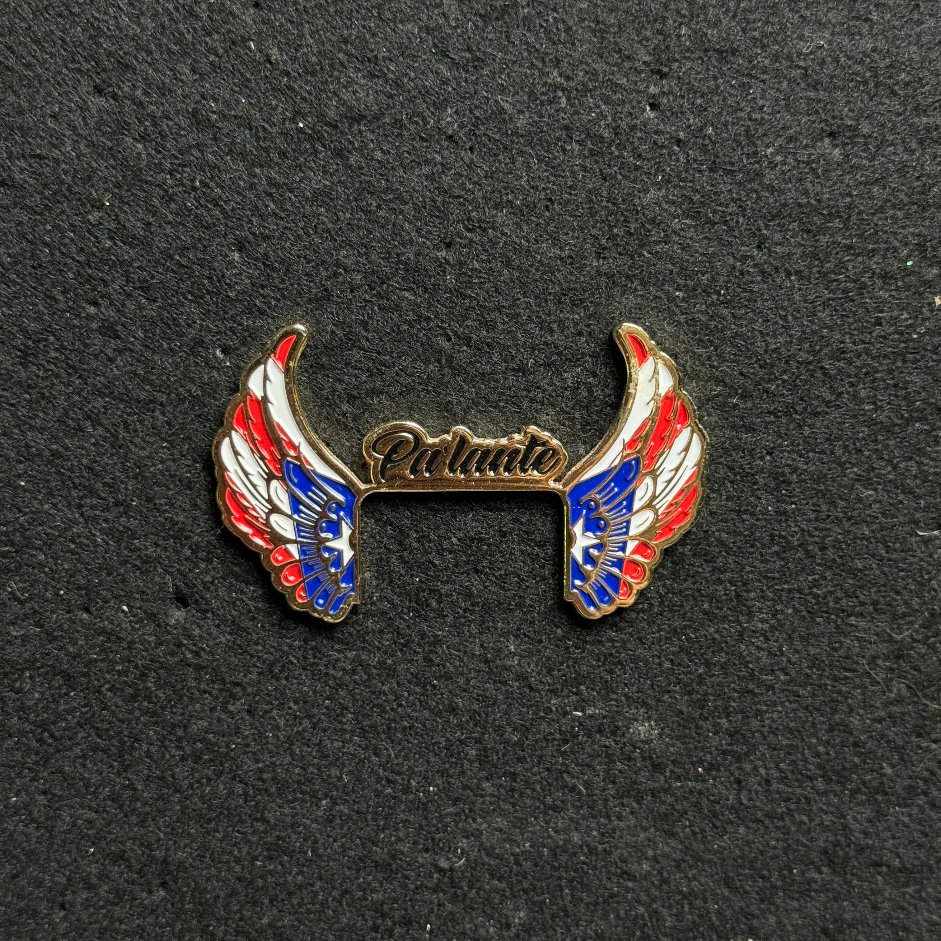 Red White Blue Angel Wings Palante MLB Logo Pin