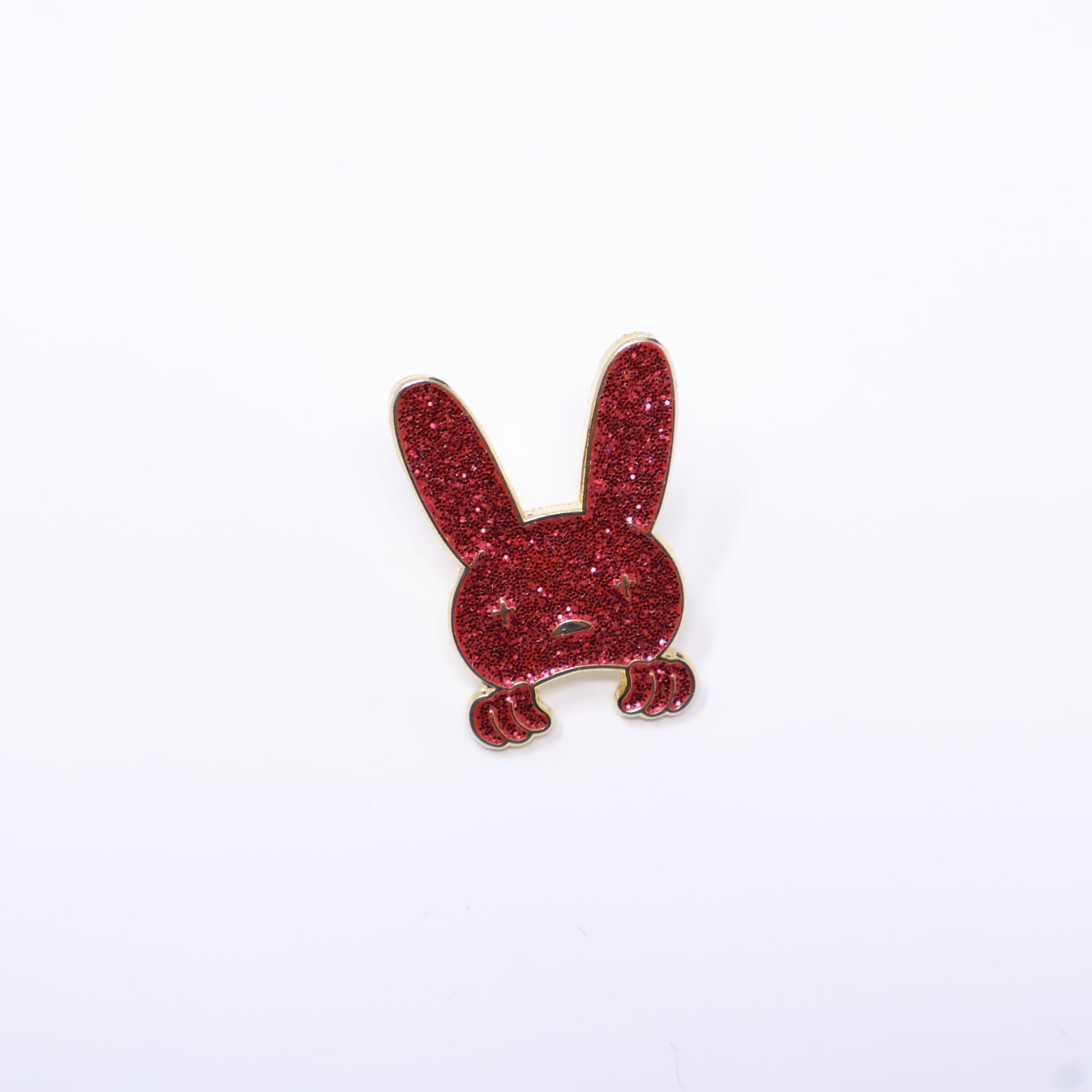 Red Bunny Peeker Pin