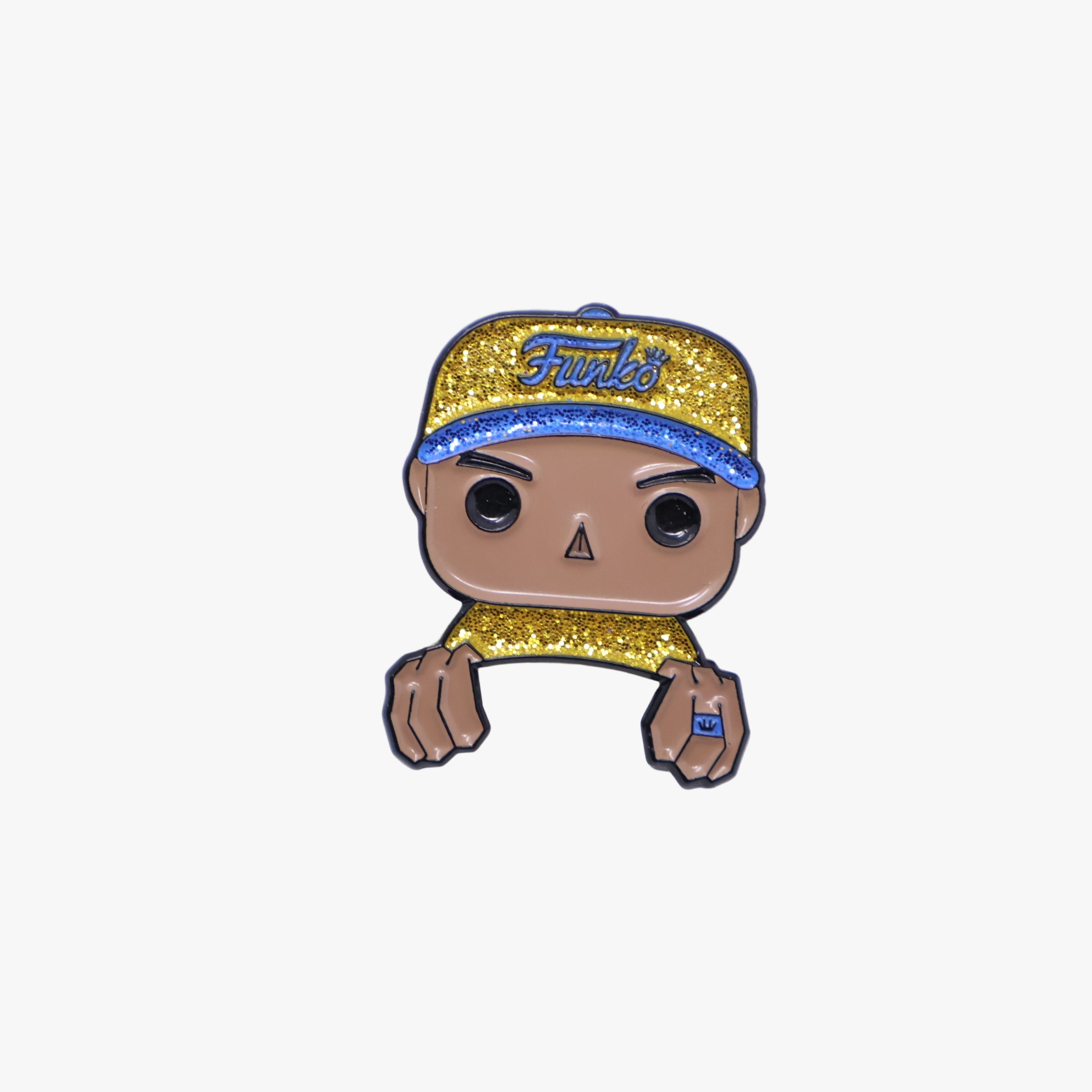 Funk Pop Style Gold/Blue Peeker Pin