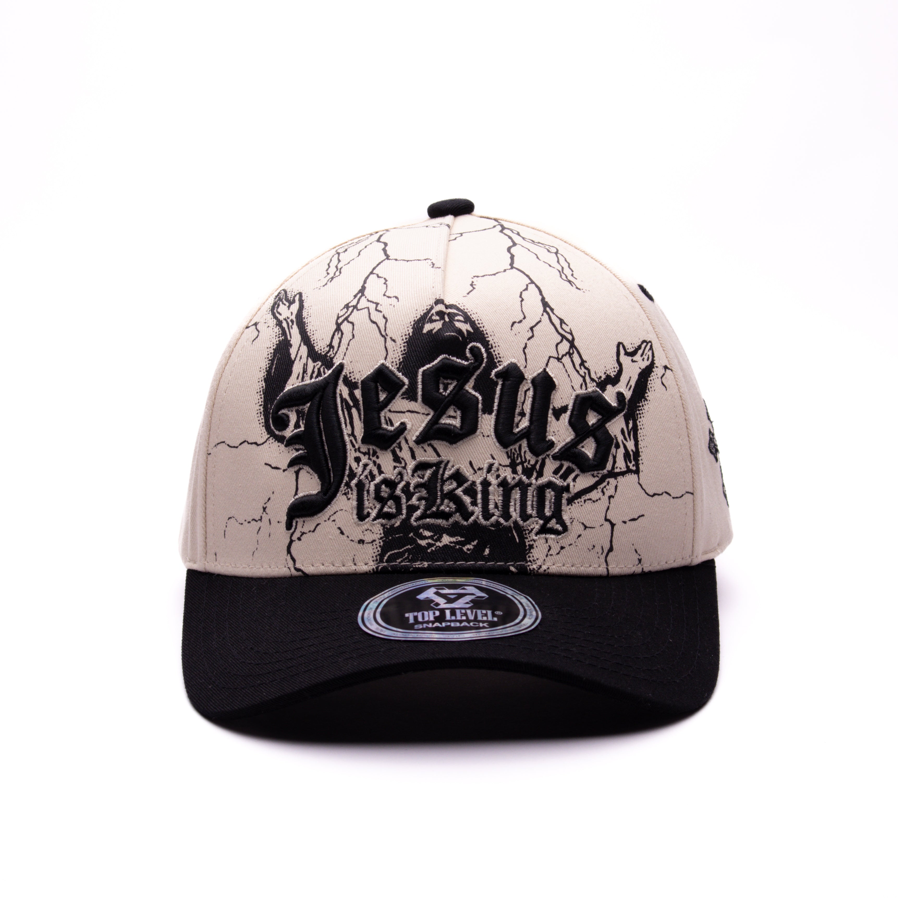 Jesus is King Top Level Designs Original 5 Panel Baseball A-Frame Snapback Hat