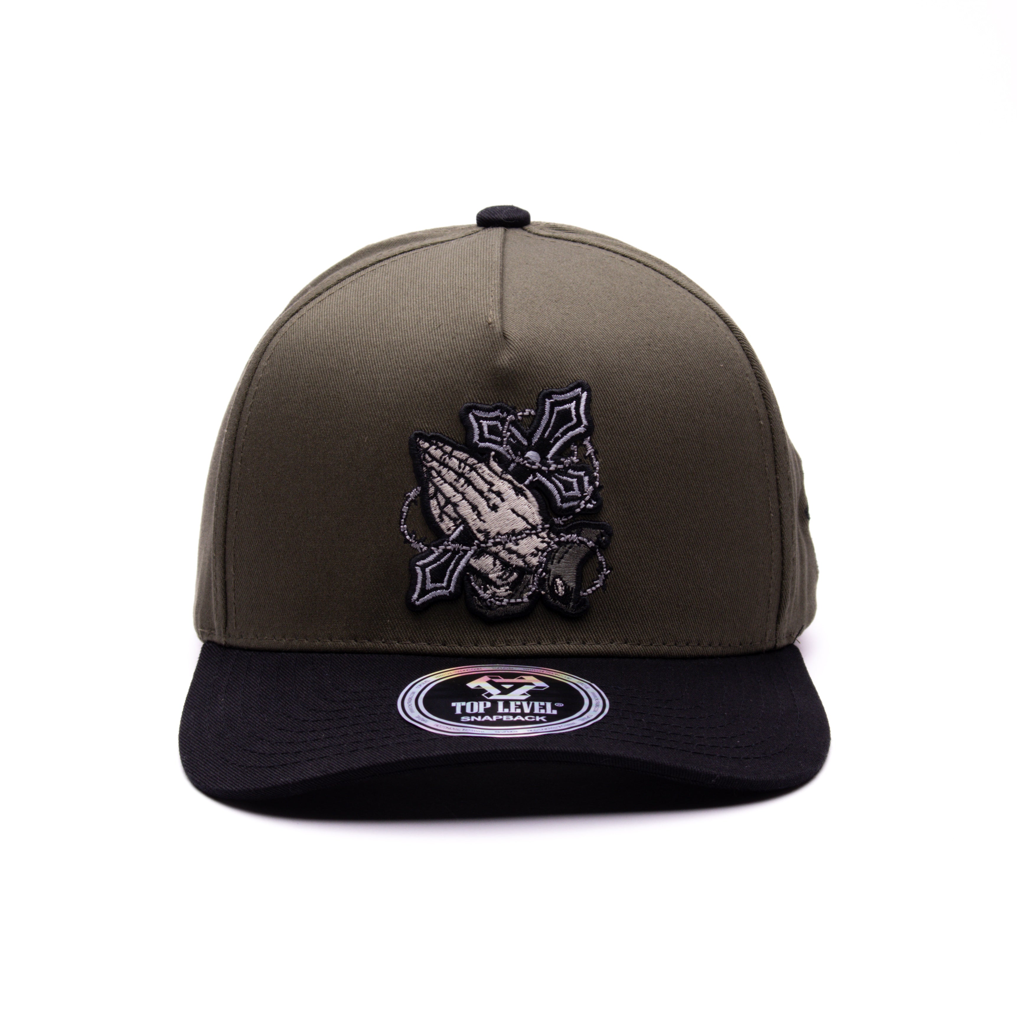 Study of the Hands Praying Top Level Designs Original 5 Panel Baseball A-Frame Snapback Hat