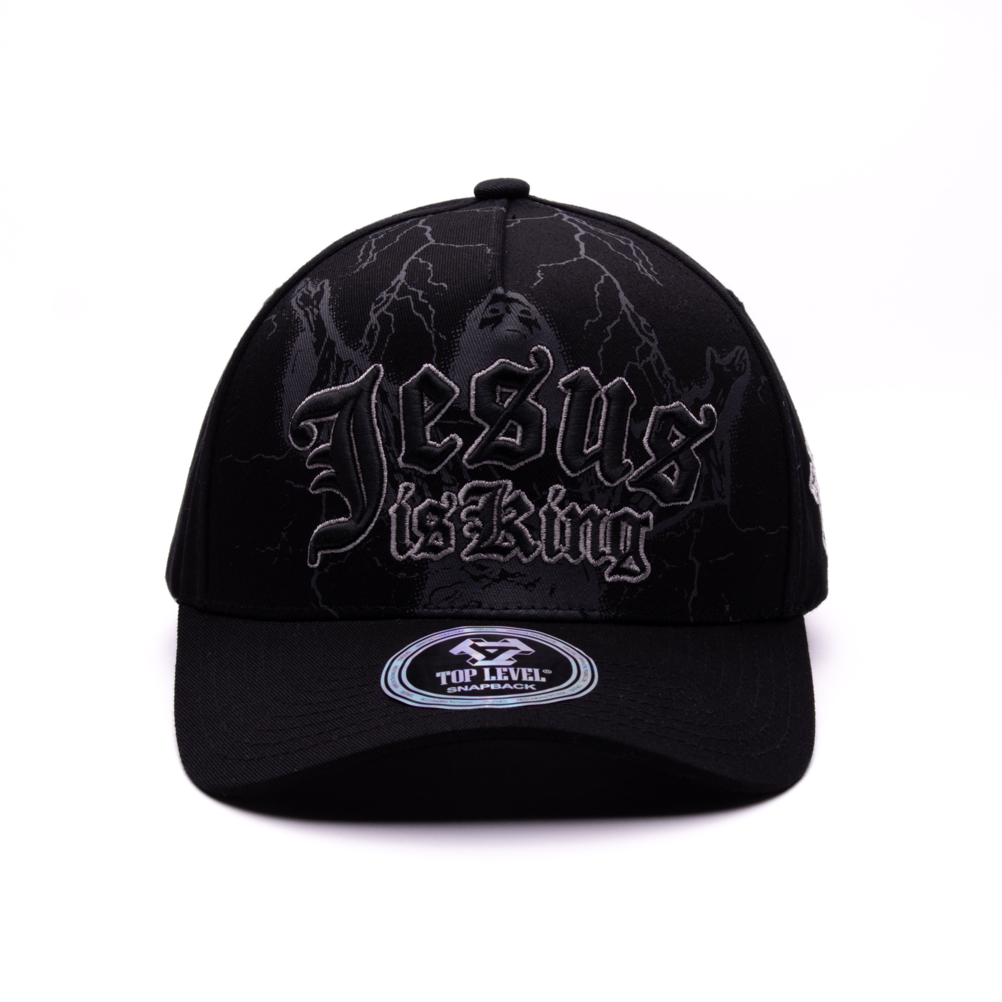 Jesus is King Top Level Designs Original 5 Panel Baseball A-Frame Snapback Hat