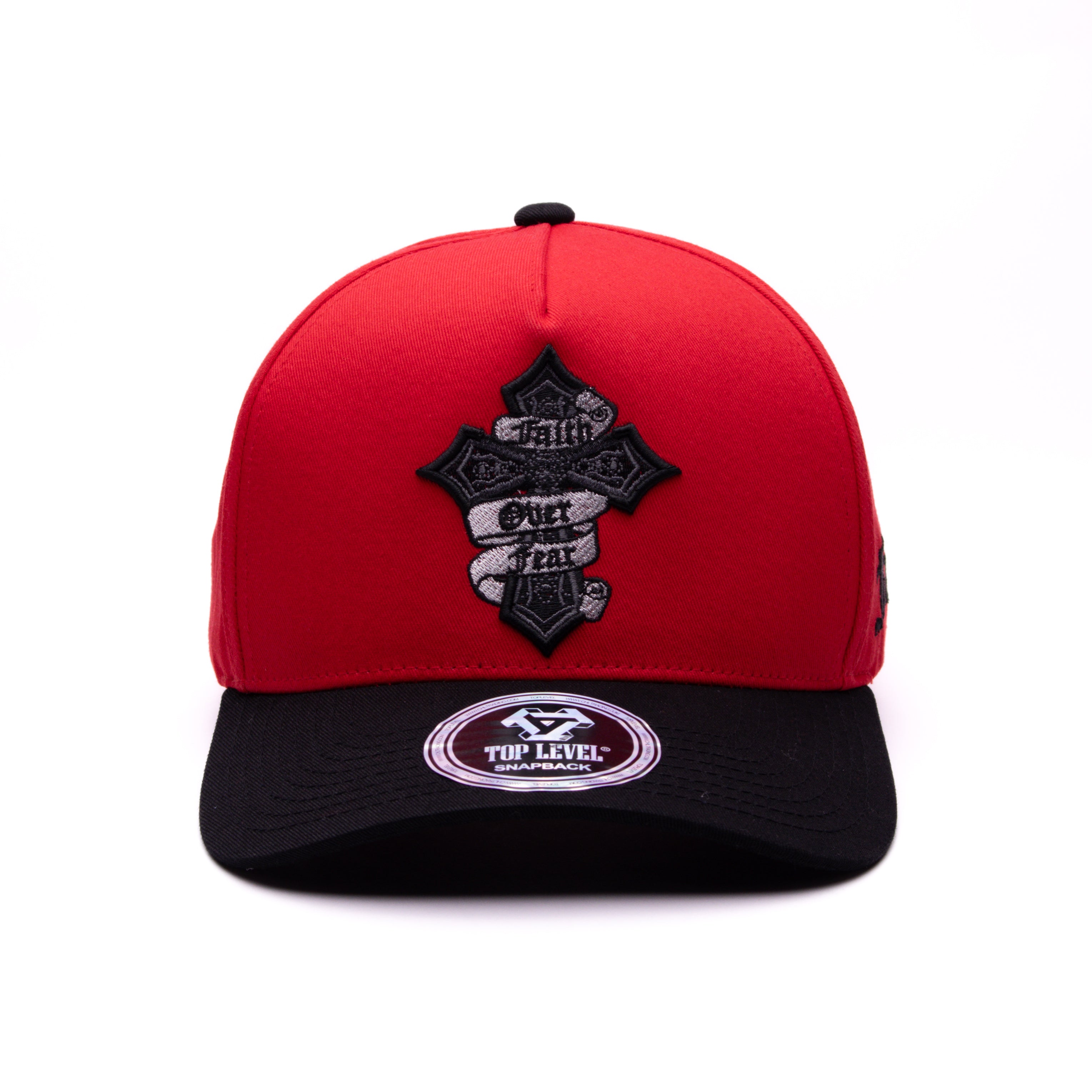 Faith Over Fear Top Level Designs Original 5 Panel Baseball A-Frame Snapback Hat