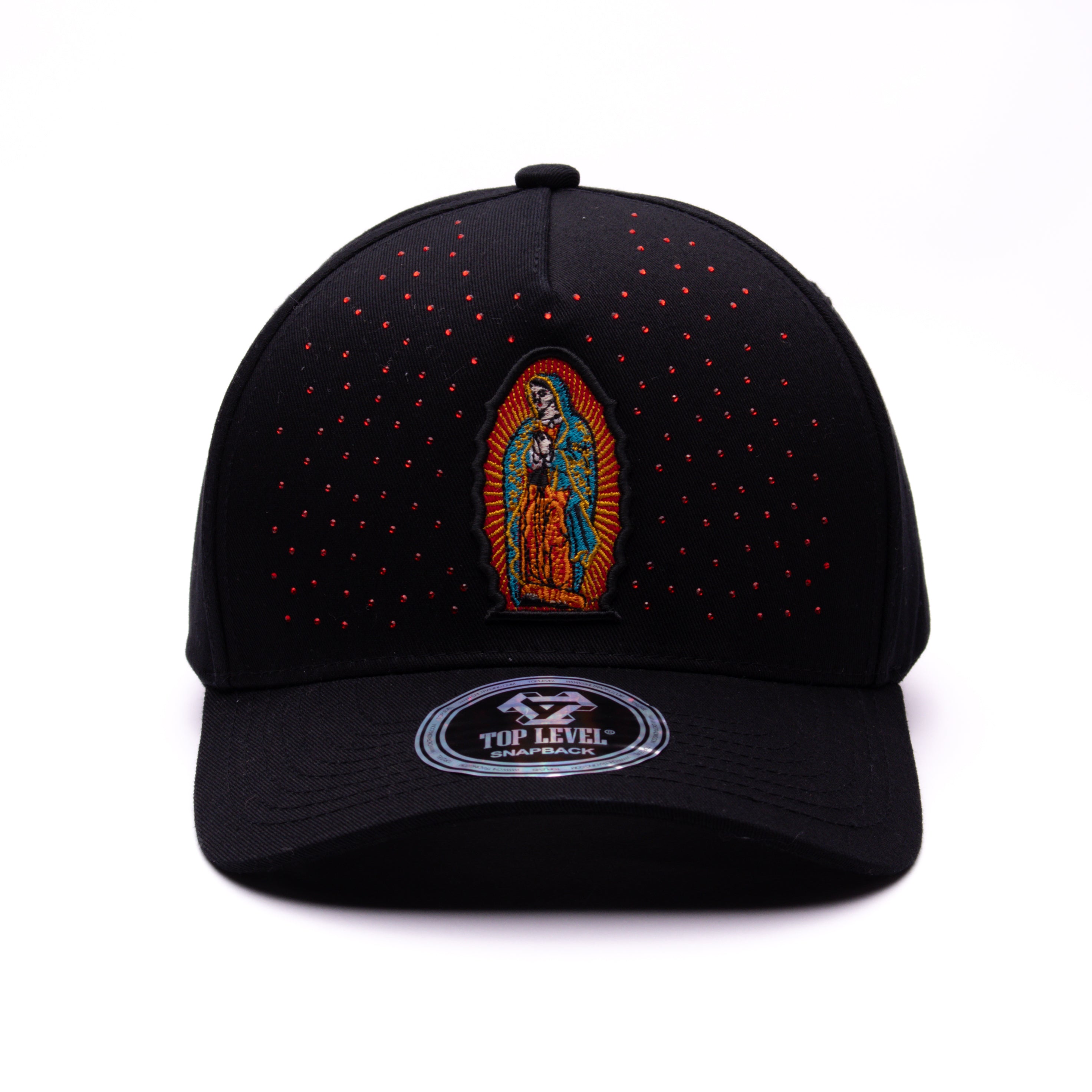 Virgin Mary Rhinestones Level Designs Original 5 Panel Baseball A-Frame Snapback Hat