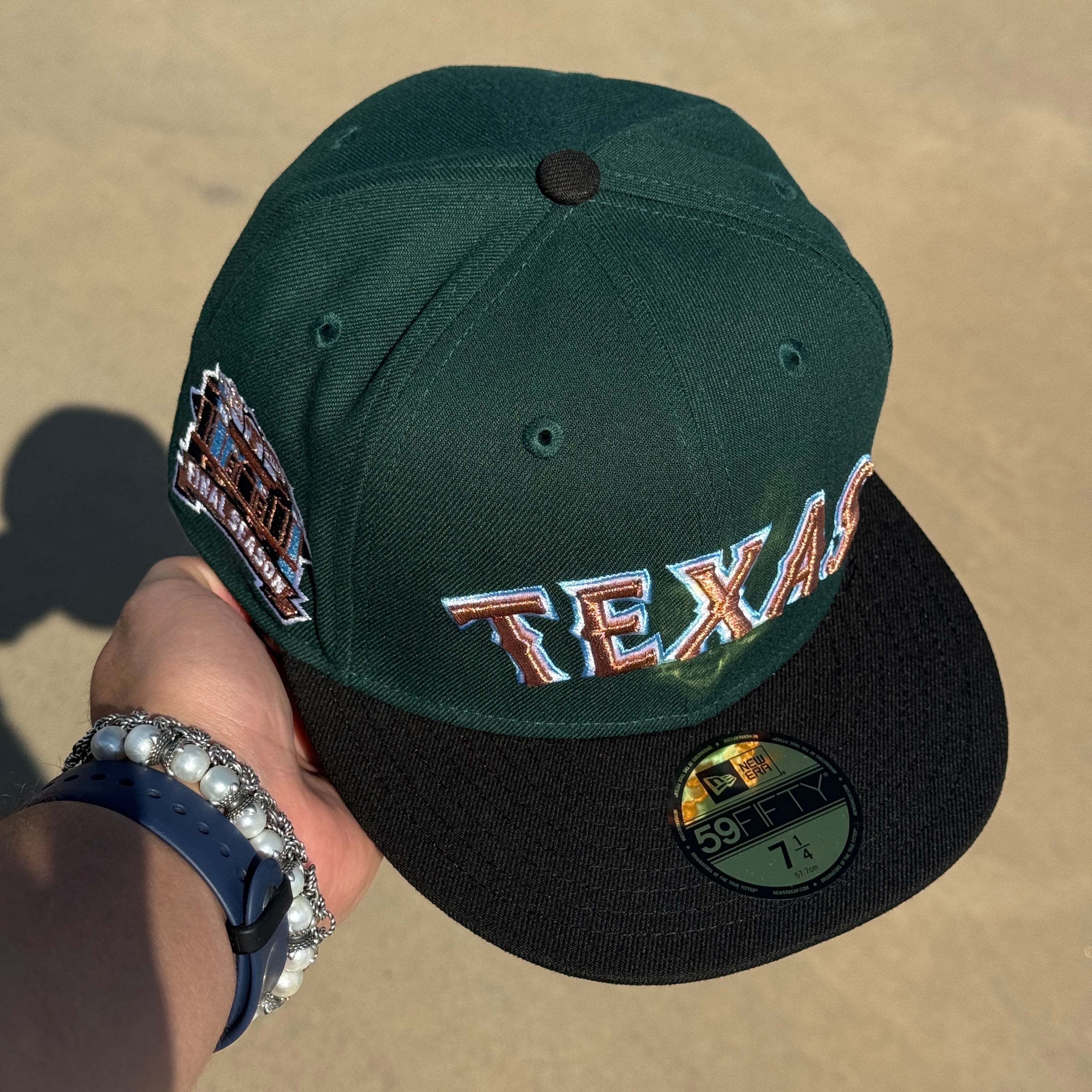 NWT 1/4 Green Dallas Texas Rangers Final Season 59fifty New Era Fitted Hat Cap