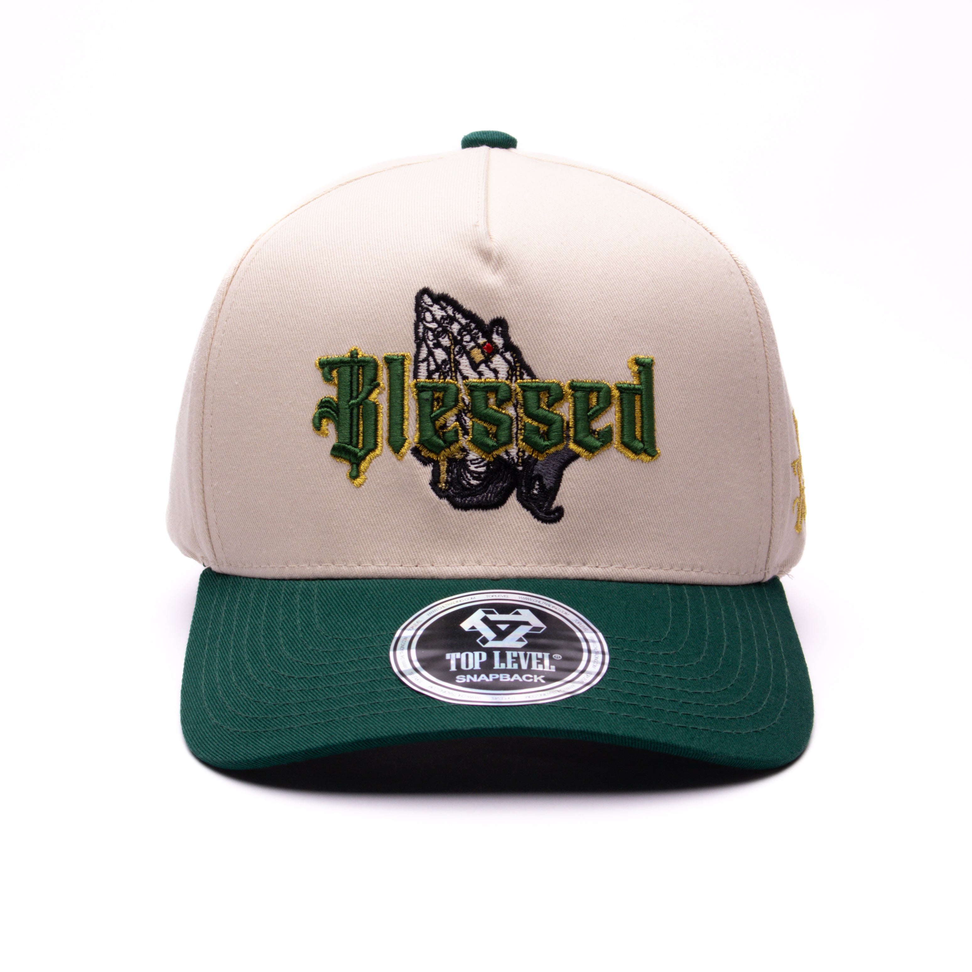 Blessed Praying Hands Level Designs Original 5 Panel Baseball A-Frame Snapback Hat