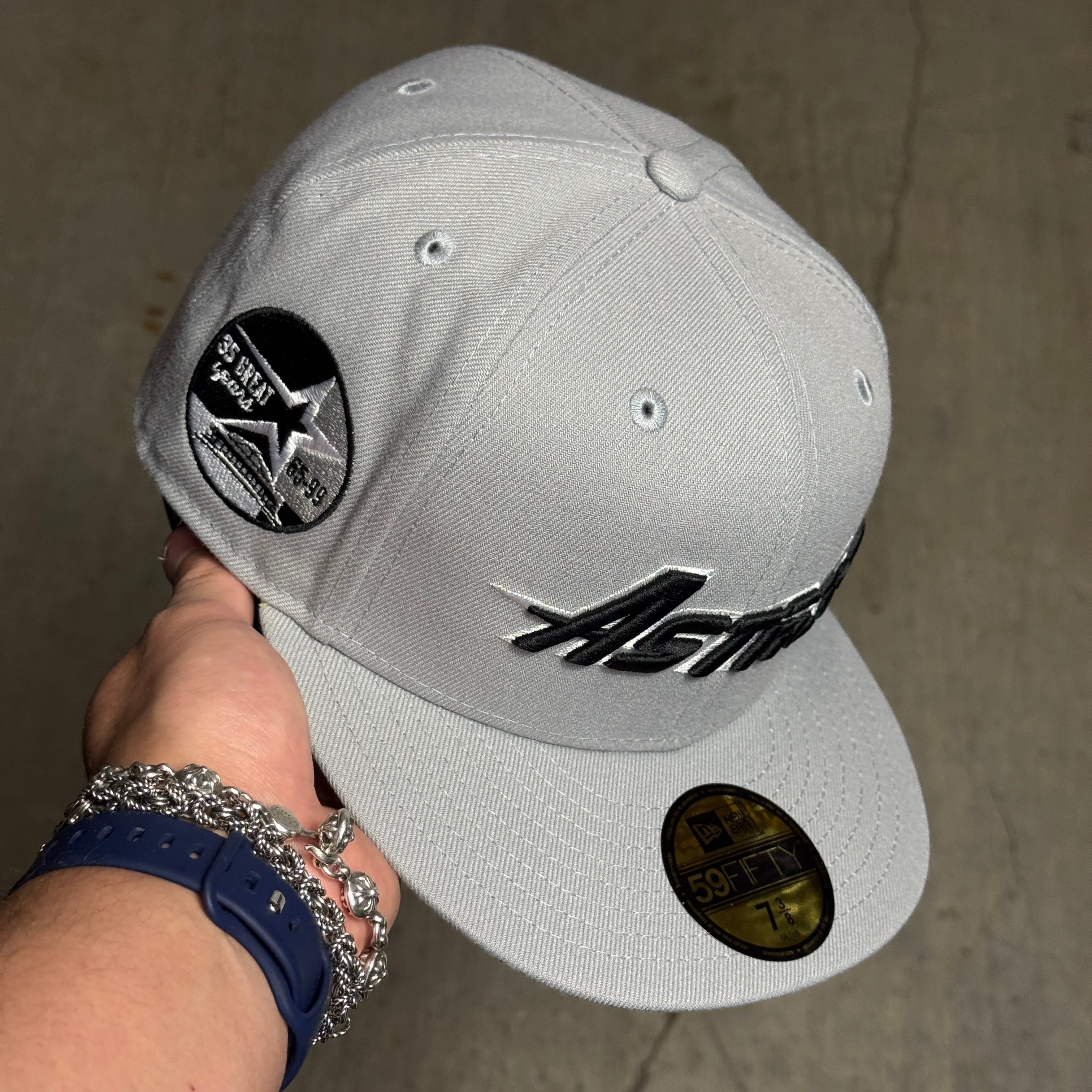 NWT 3/8 Gray Houston Astros  35 Great Years 59fifty New Era Fitted Hat Cap