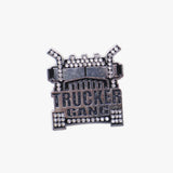 Trucker Gang Pink & Black Graphic Pin