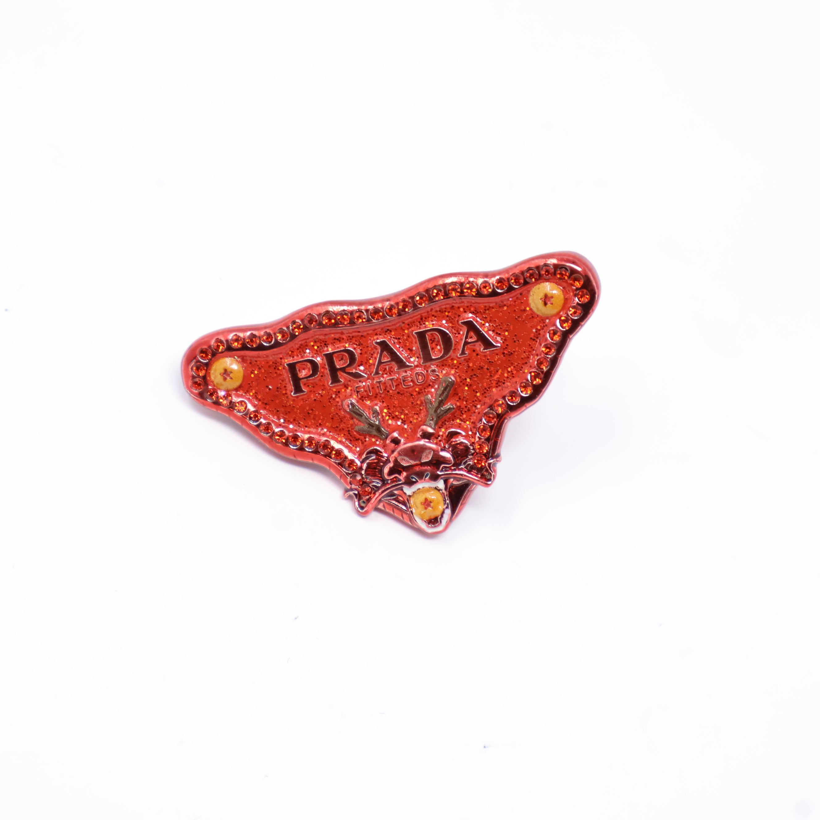Prada Designer Inspired Red Dragon Graphic Pin