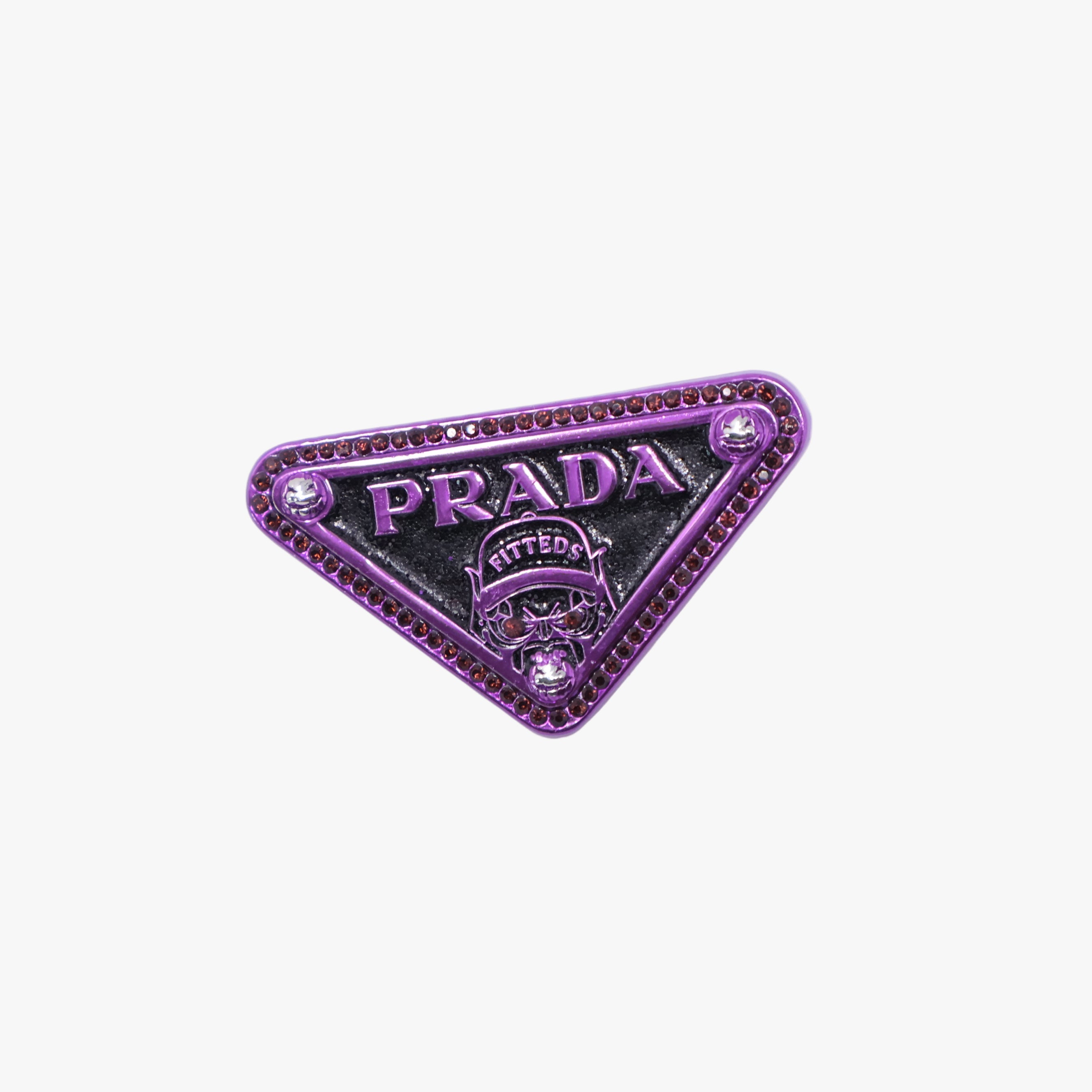 Prada Designer Black/Purple Graphic Pin
