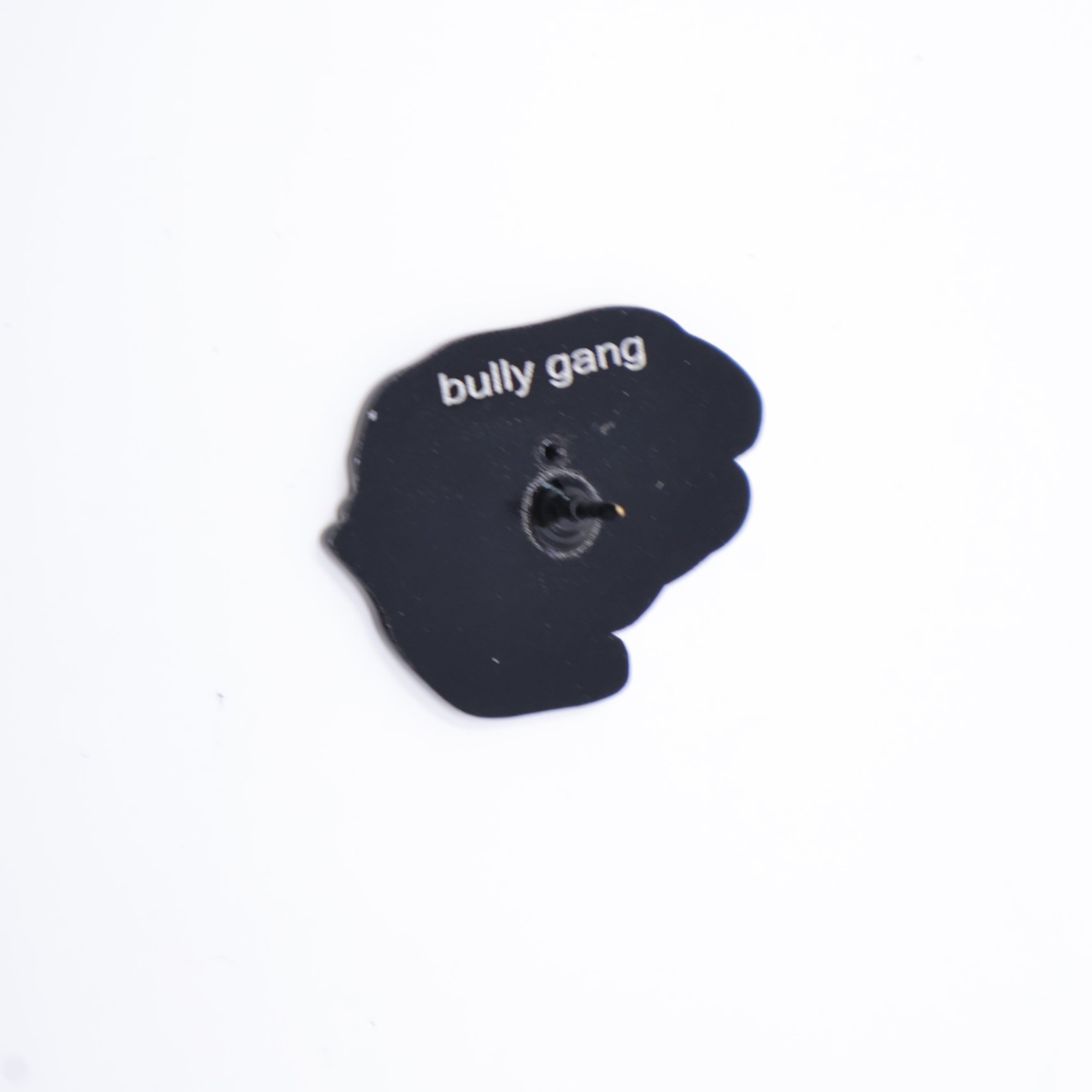 Bully Purple Text Fist Graphic Pin