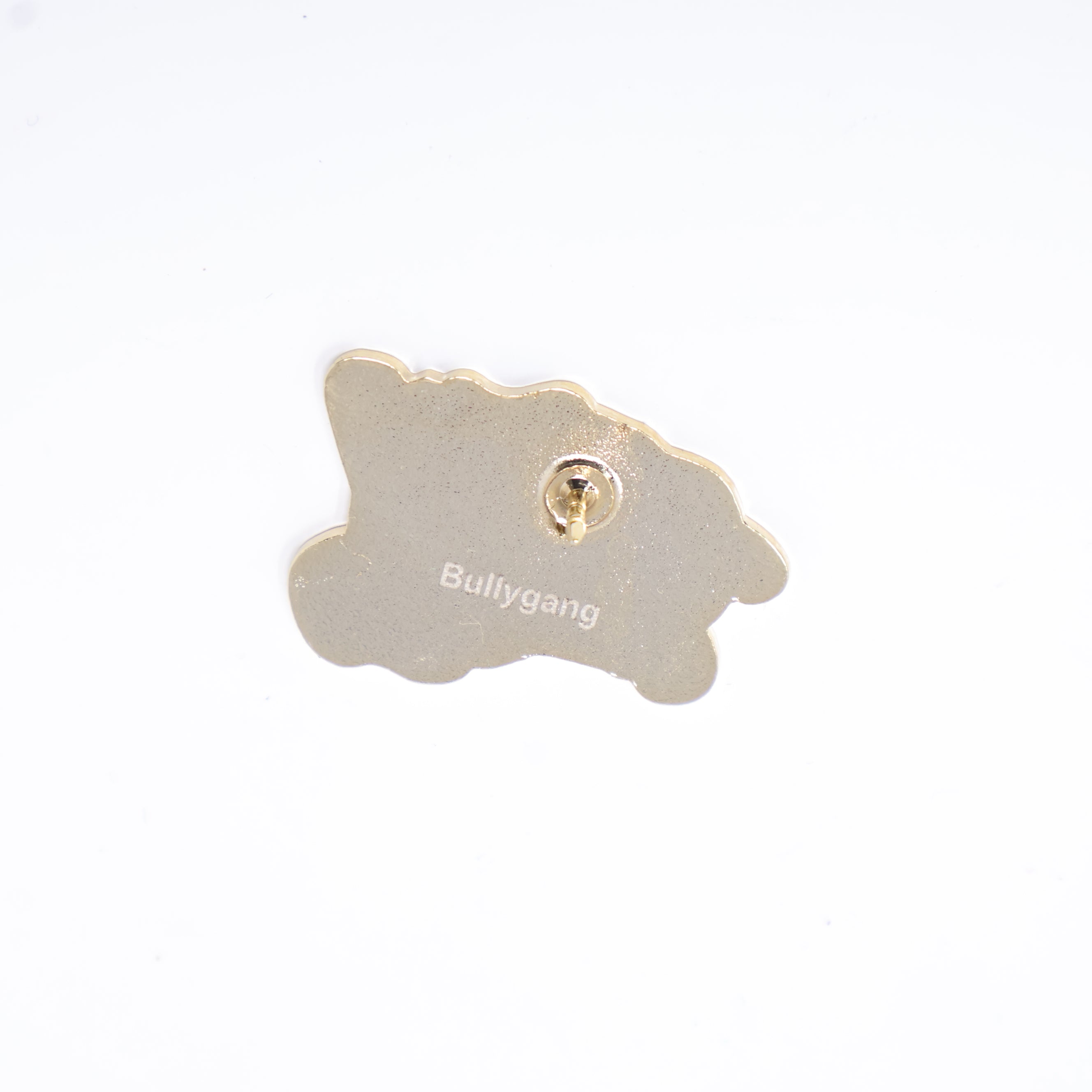 Bully Yellow Text Gold Plating Fist Graphic Pin