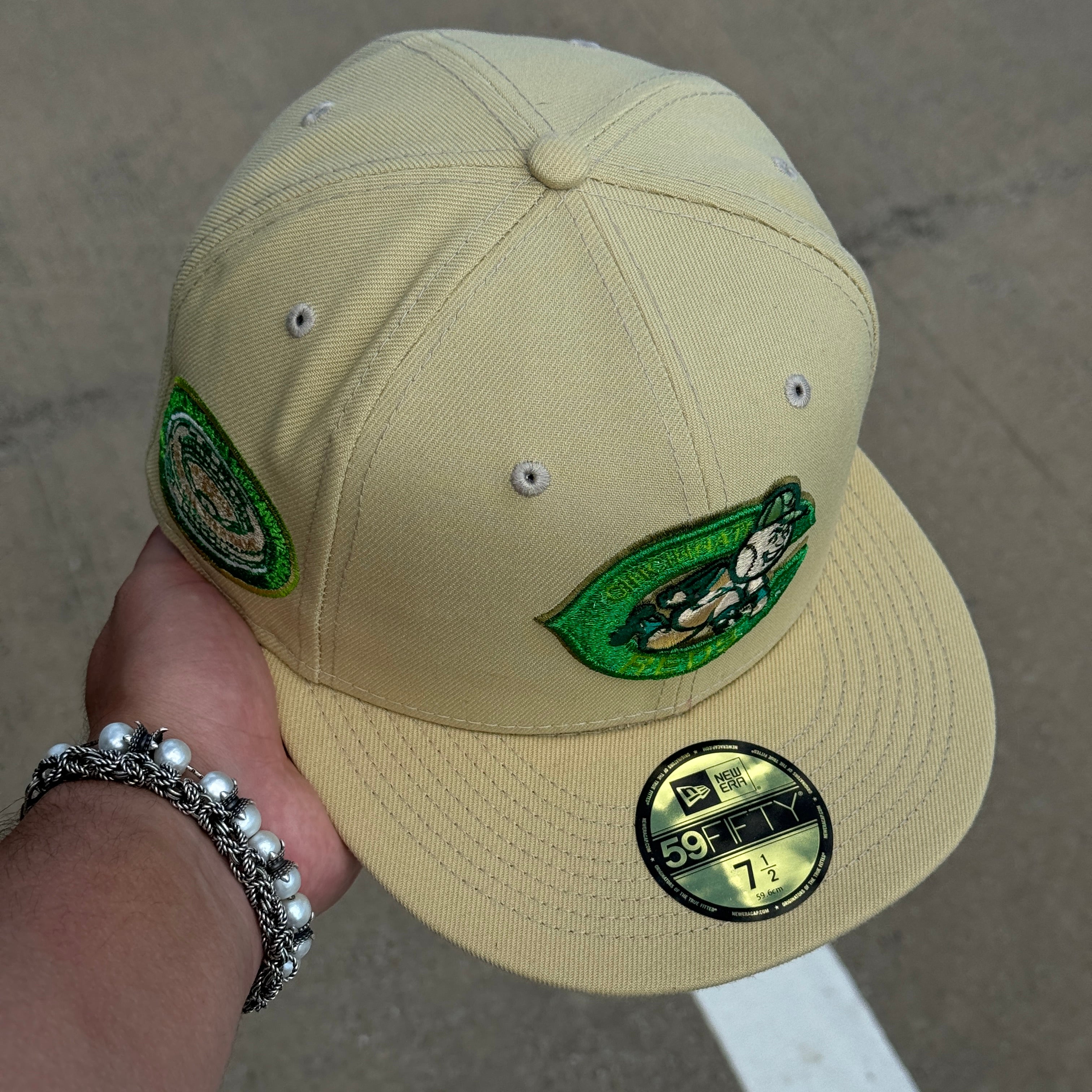 NEW 1/2 Gold Cincinnati Twins 100th Anniversary 59fifty New Era Fitted Hat Cap