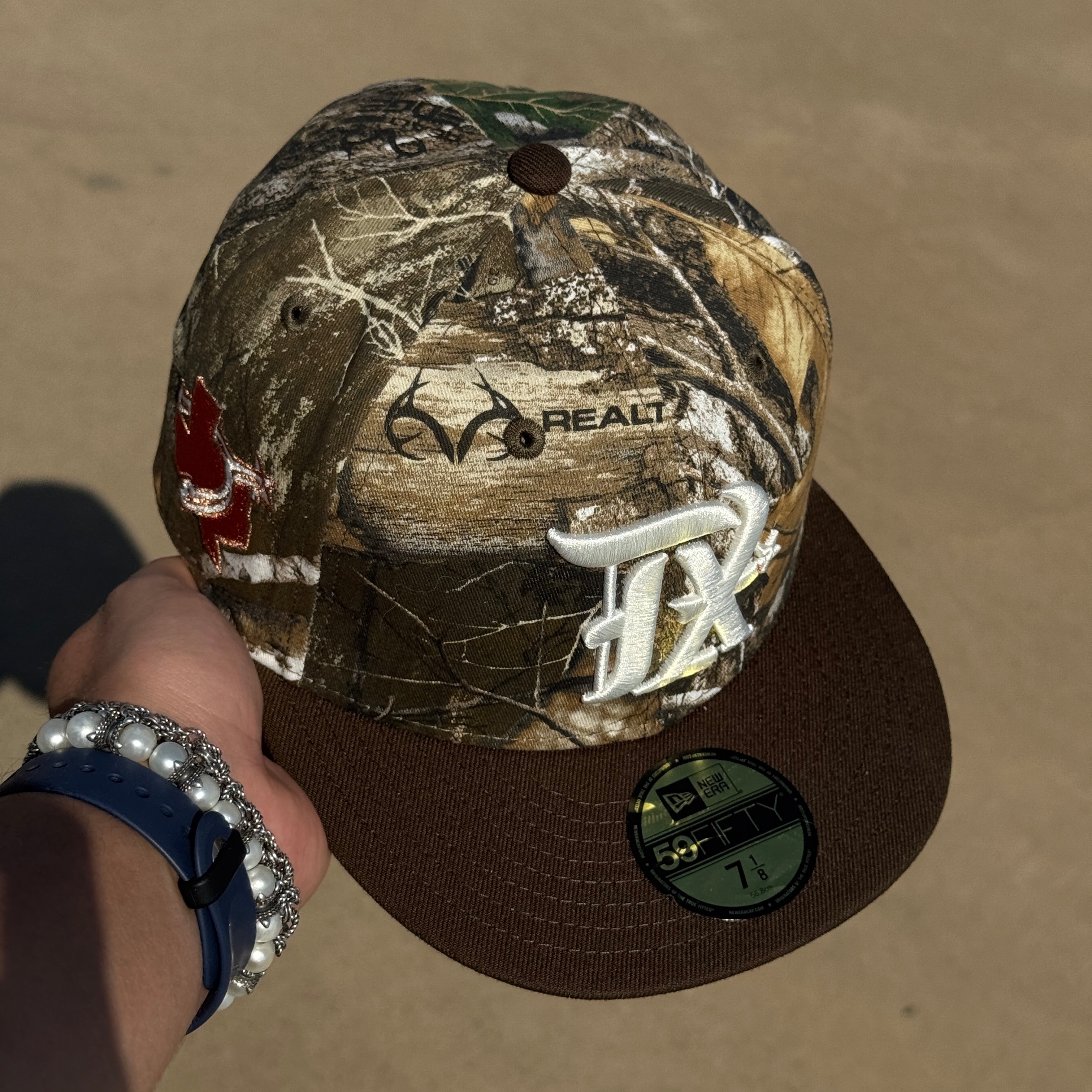 NWT 1/8 Realtree Camo Dallas Texas Rangers City Connect 59fifty New Era Fitted Hat Cap