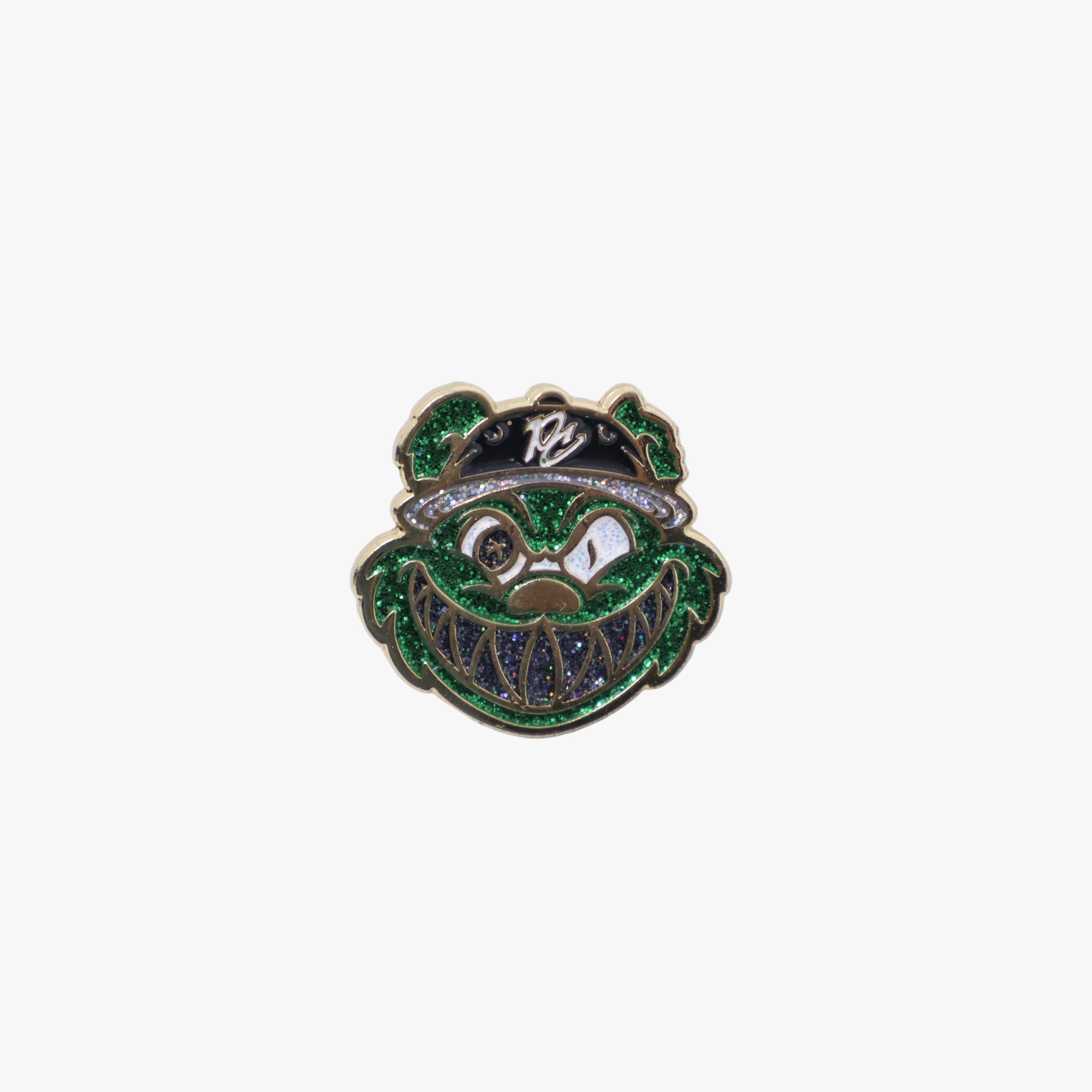 PinzCity Bear Green/Black Graphic Pin