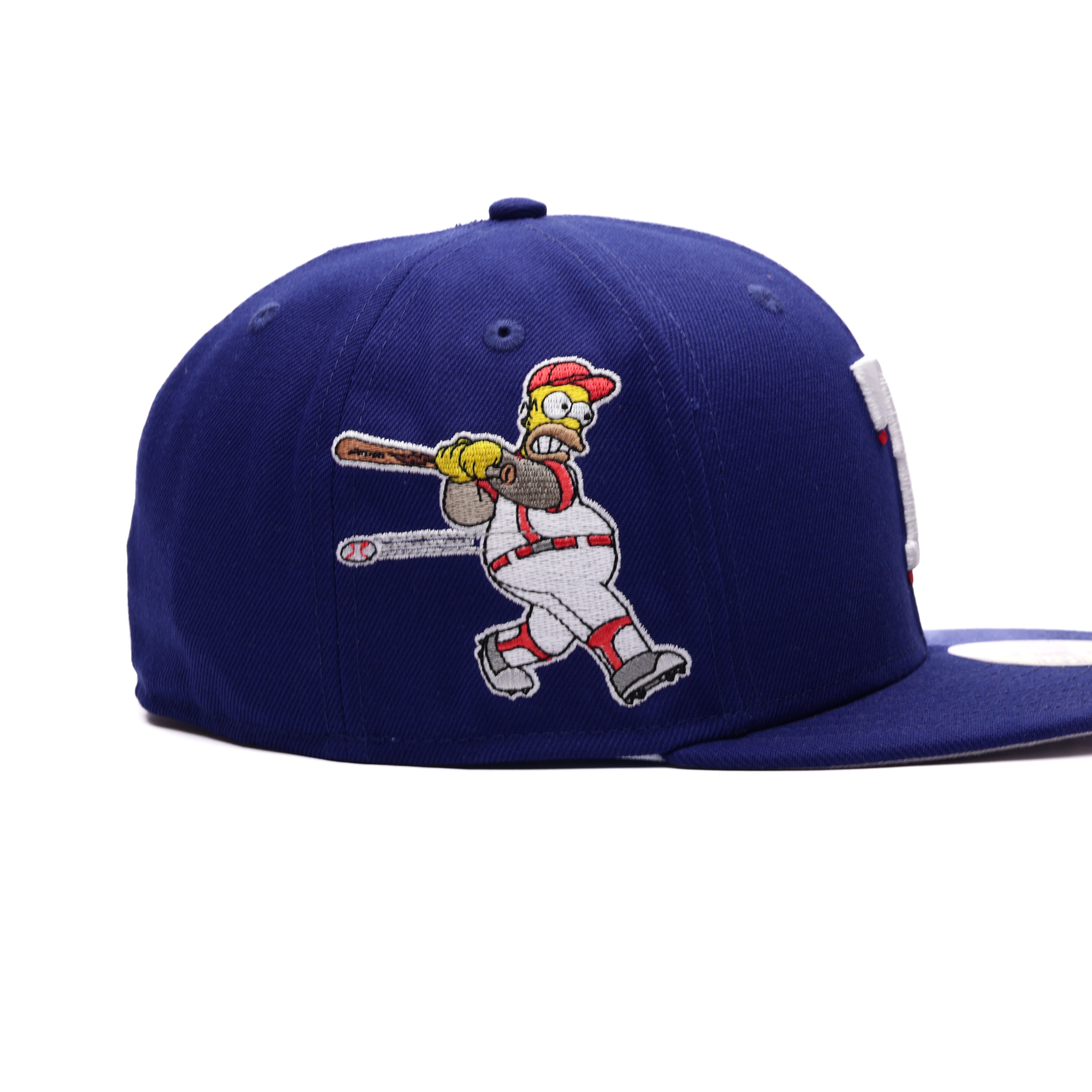 NWT 1/4 Blue Texas Rangers Homer Simpson TV 59fifty New Era Fitted Hat Cap
