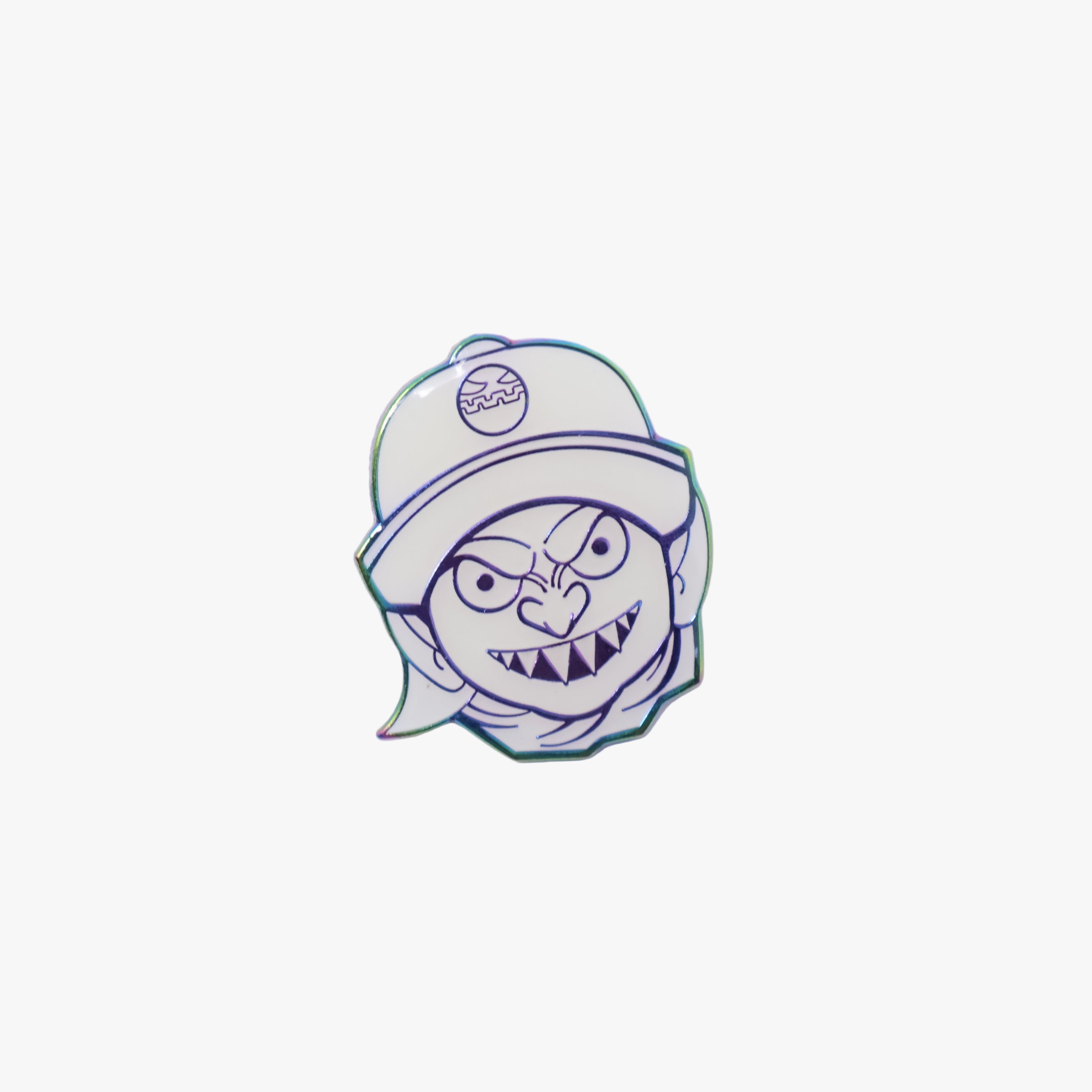 Green Goblin White Face / Irisdescent Graphic Pin