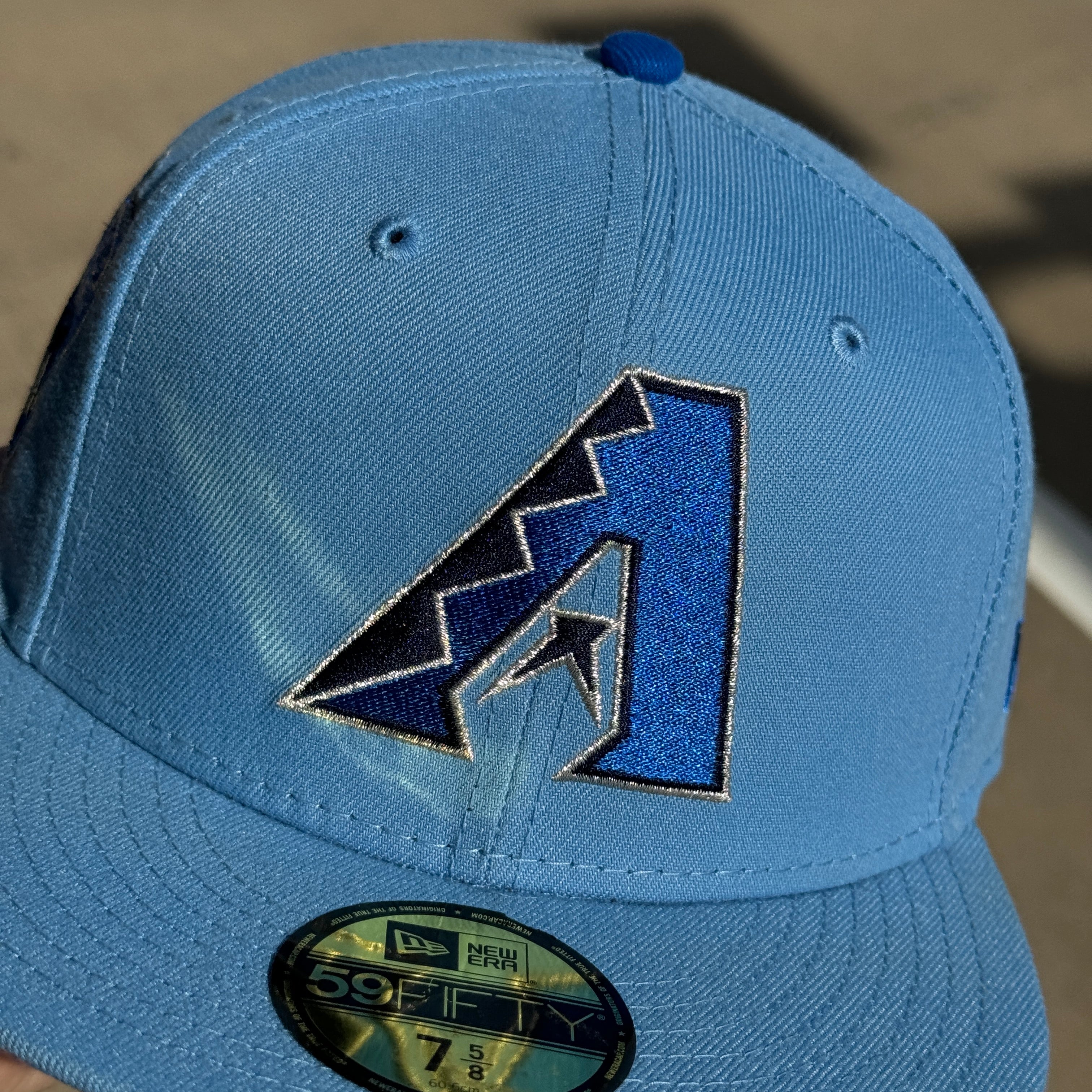 NEW 5/8 Blue Arizona Diamondbacks 1998 Inaugural Season 59fifty New Era Fitted Hat Cap