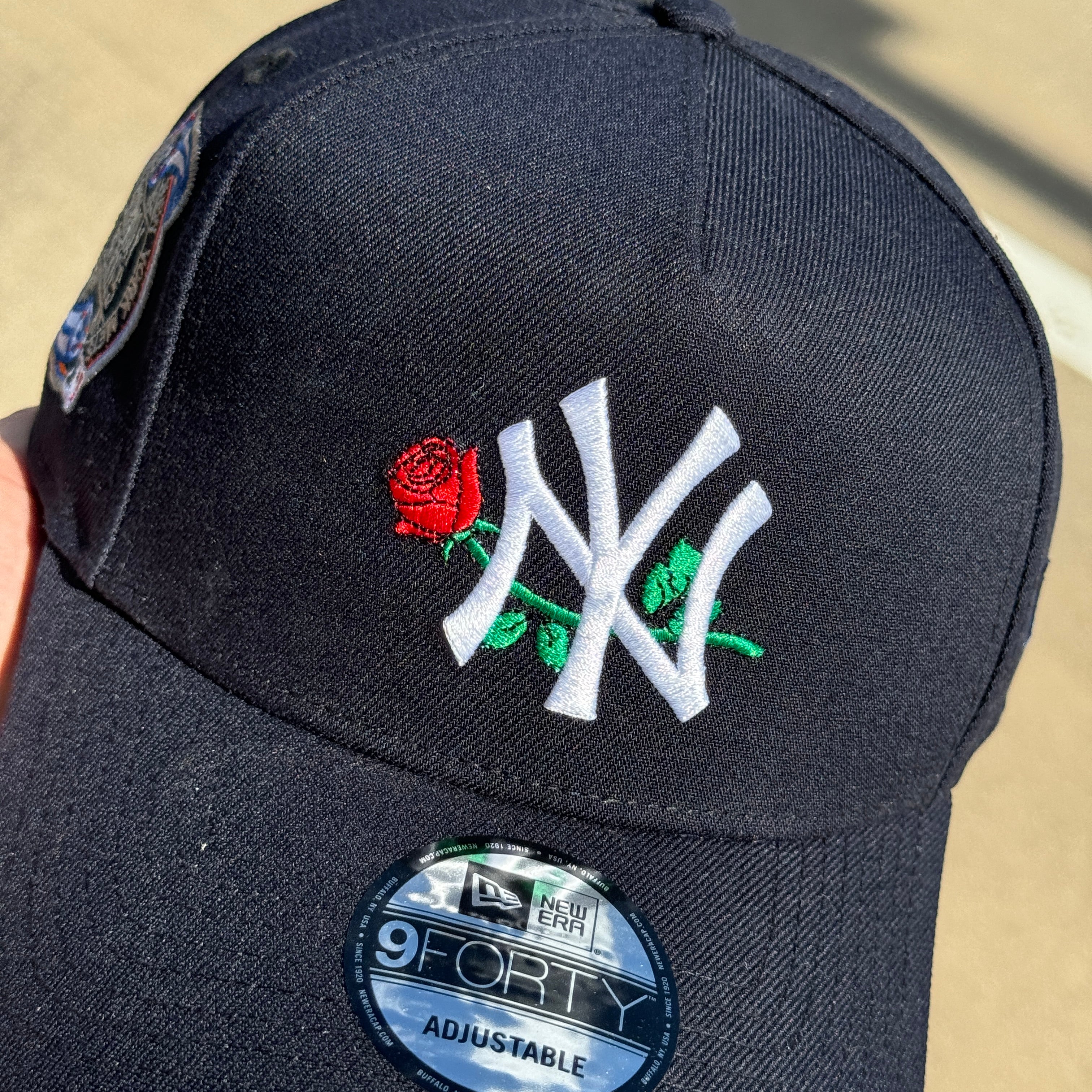 NEW Navy New York Yankees Subway Series Flower New Era 9Forty Adjustable One Size A-Frame