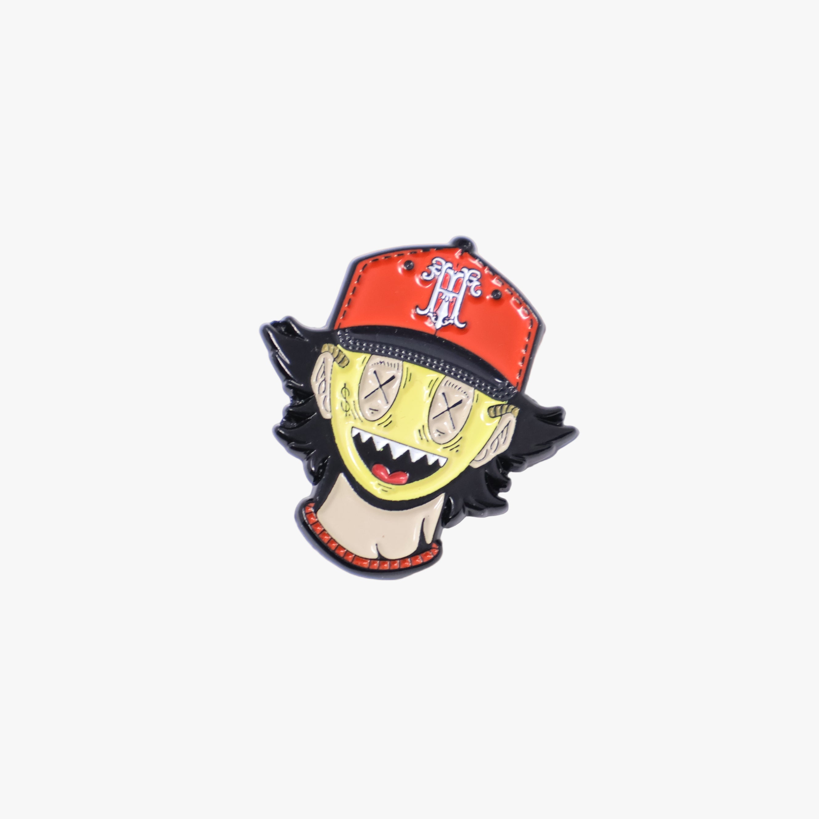 Red Hat Character Graphic Pin