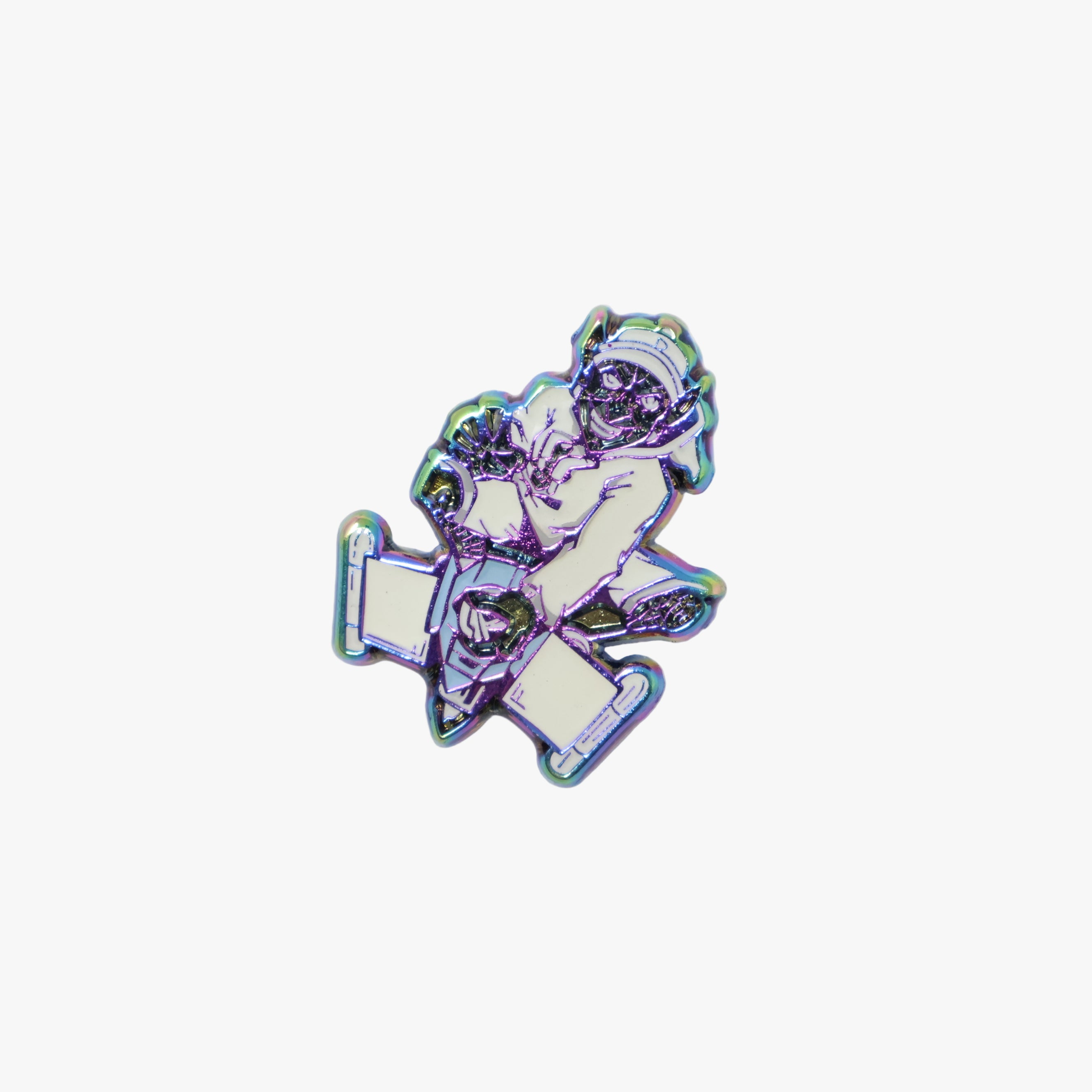 Green Goblin White/Irisdescent Graphic Pin