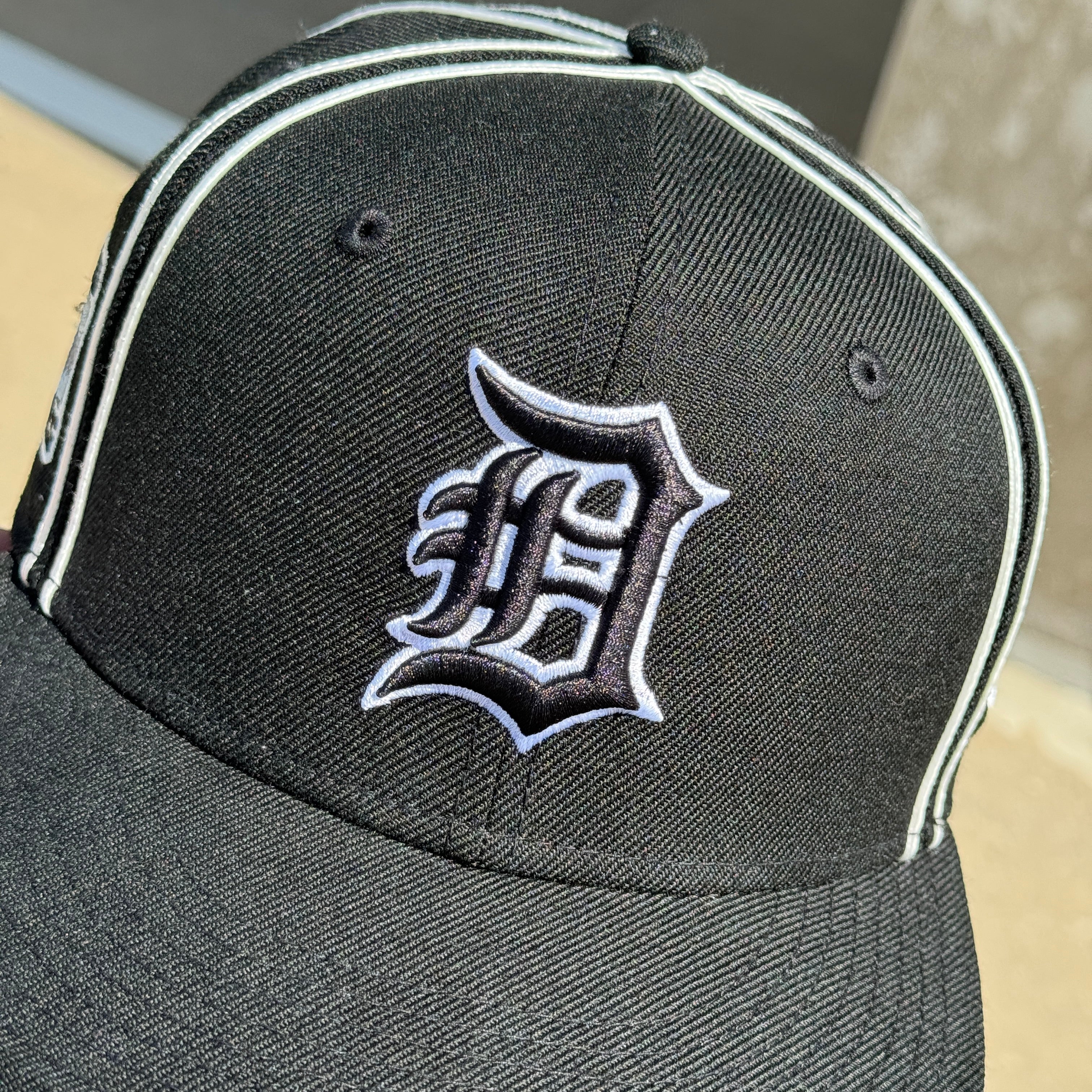 USED 1/8 Black Detroit Tigers 2006 World Series 59fifty New Era Fitted Hat Cap