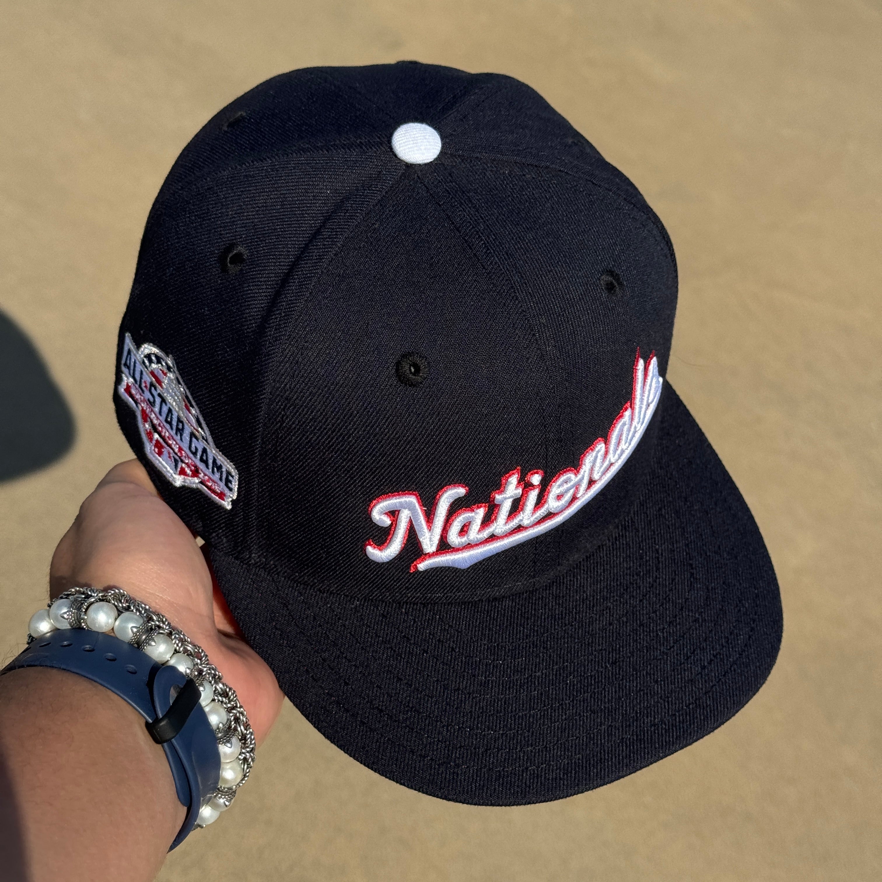 USED 1/8 Navy Washington Nationals All Star Game 59fifty New Era Fitted Hat Cap