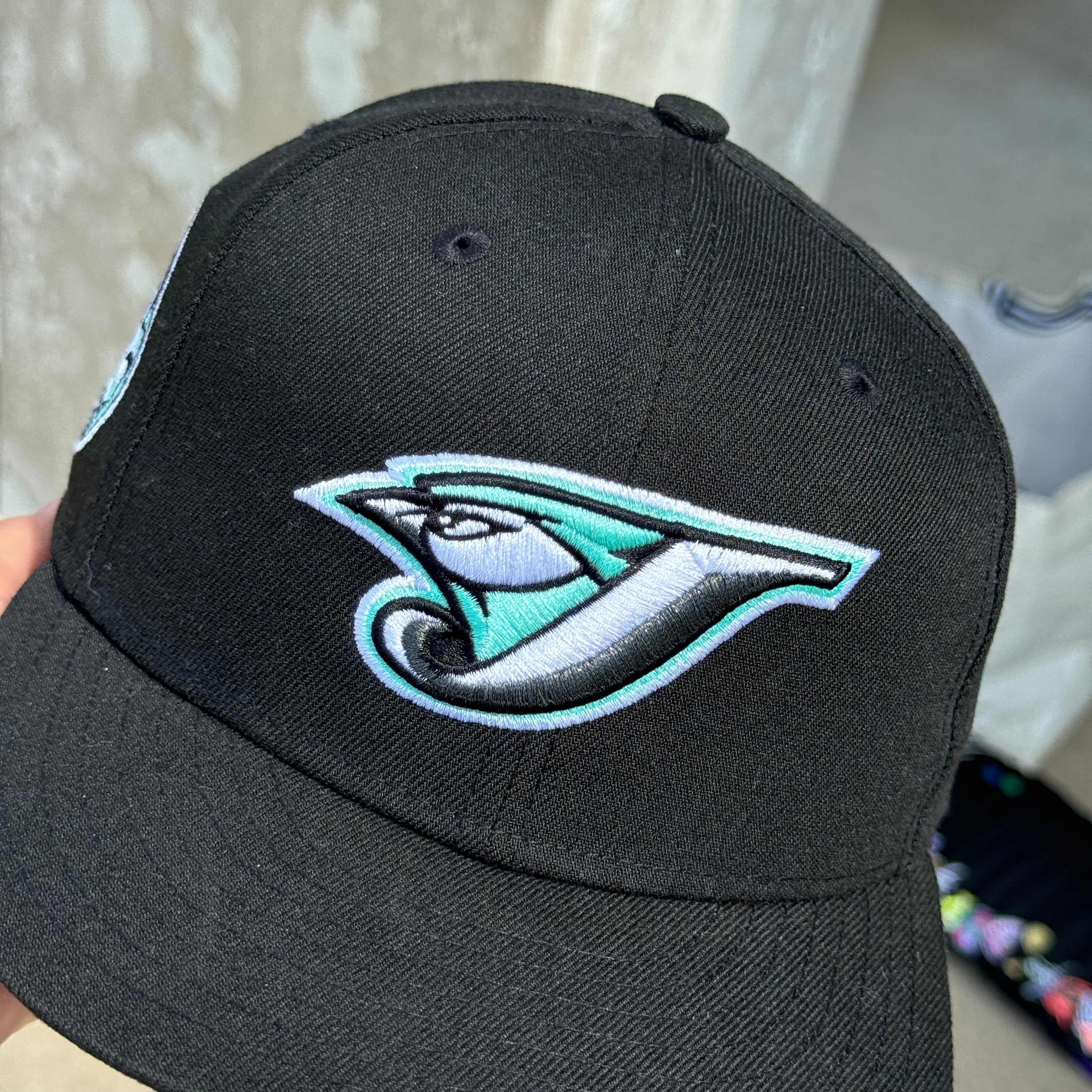 USED 7 Black Toronto Blue Jays 30th Season 59fifty New Era Fitted Hat Cap